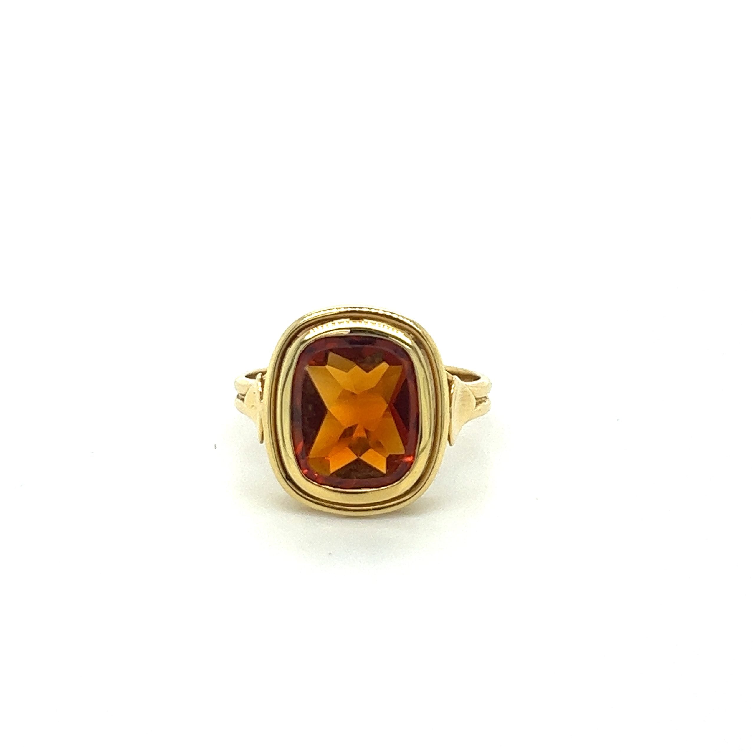 VINTAGE CITRINE SOLITAIRE RING