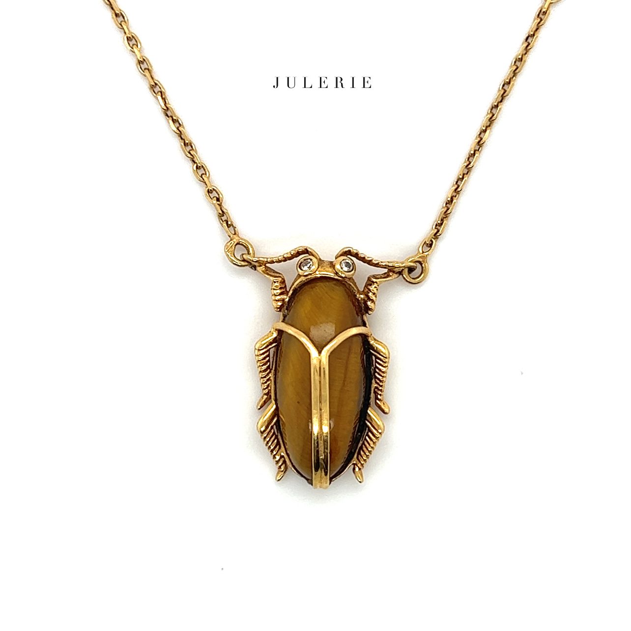 Tiger's Eye Scarabee Necklace