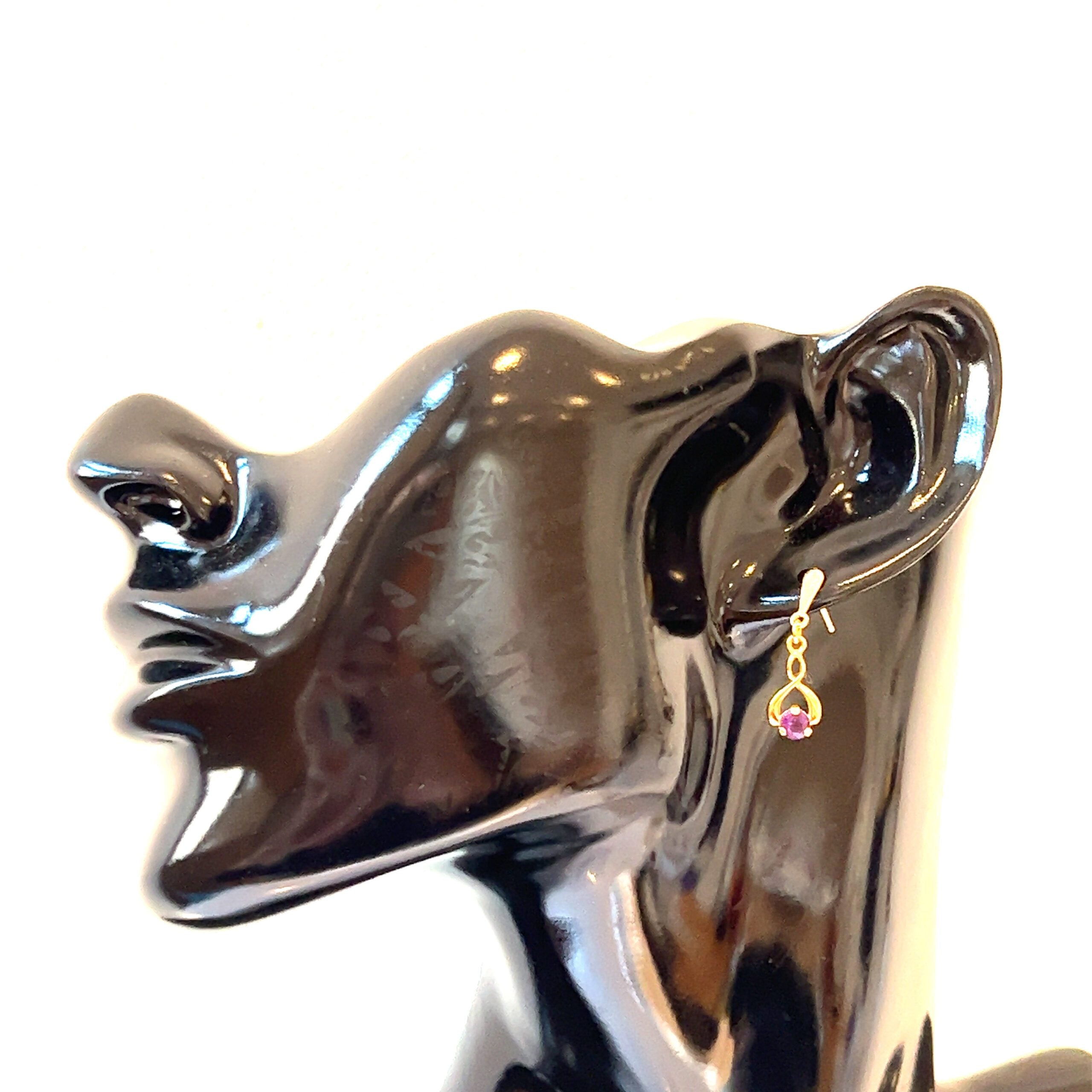 VINTAGE AMETHIST PENDANT EARRINGS