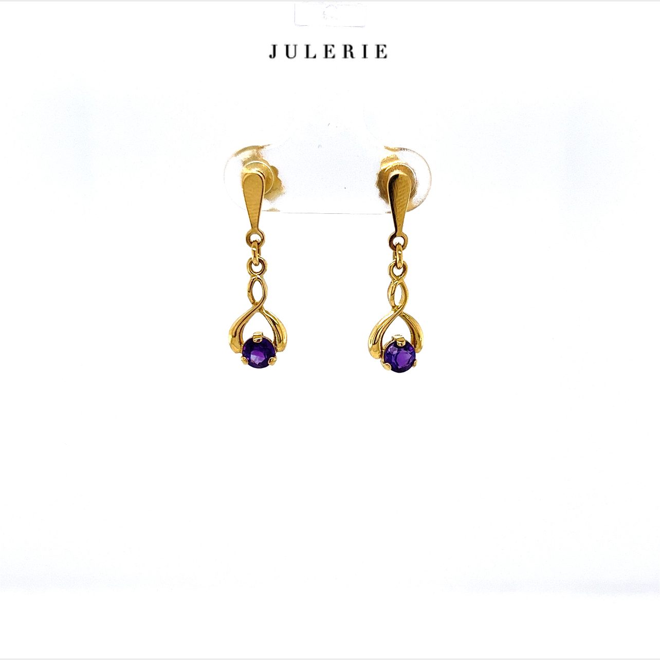 VINTAGE AMETHIST PENDANT EARRINGS