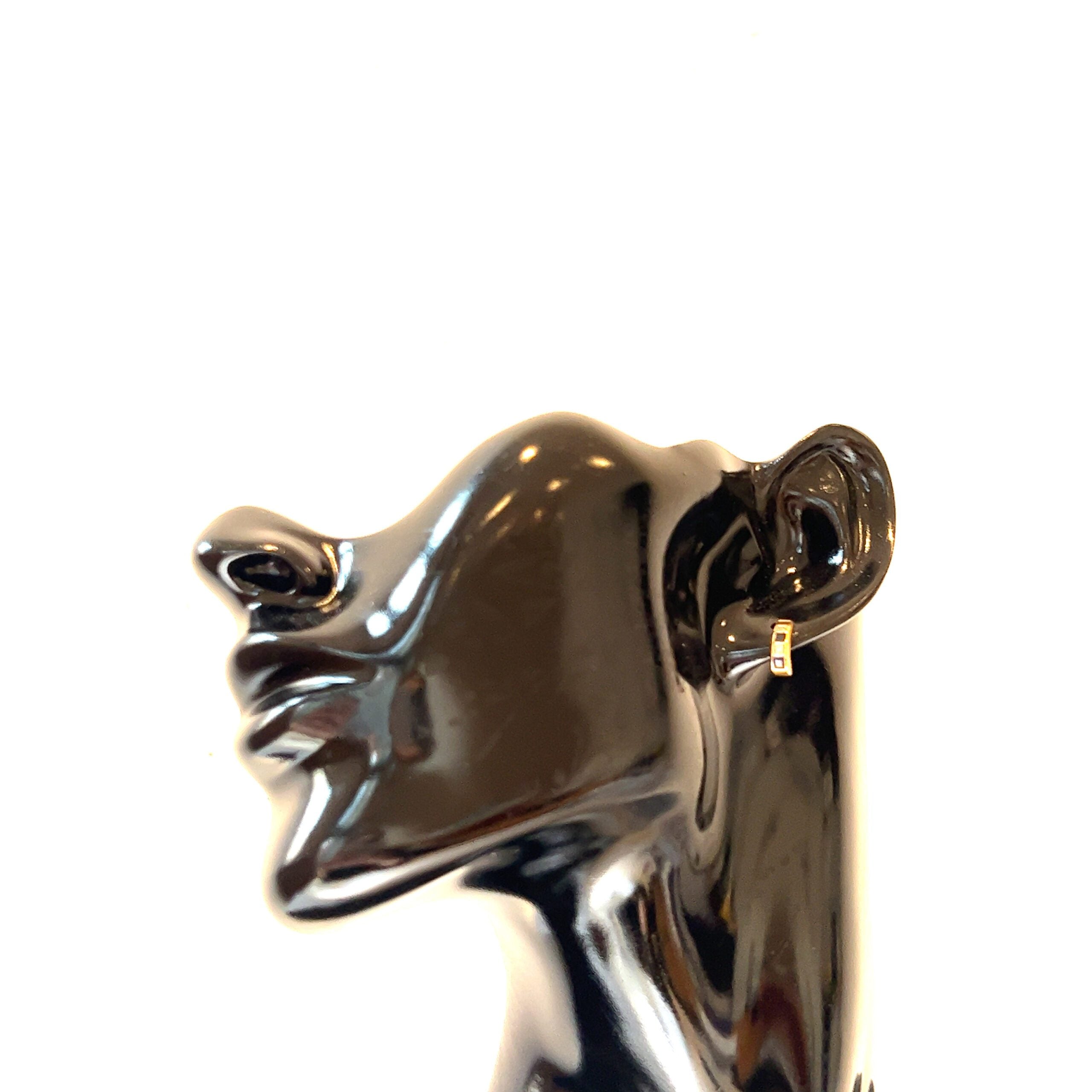 SAPHIRE AND DIAMOND HALF CREOLE