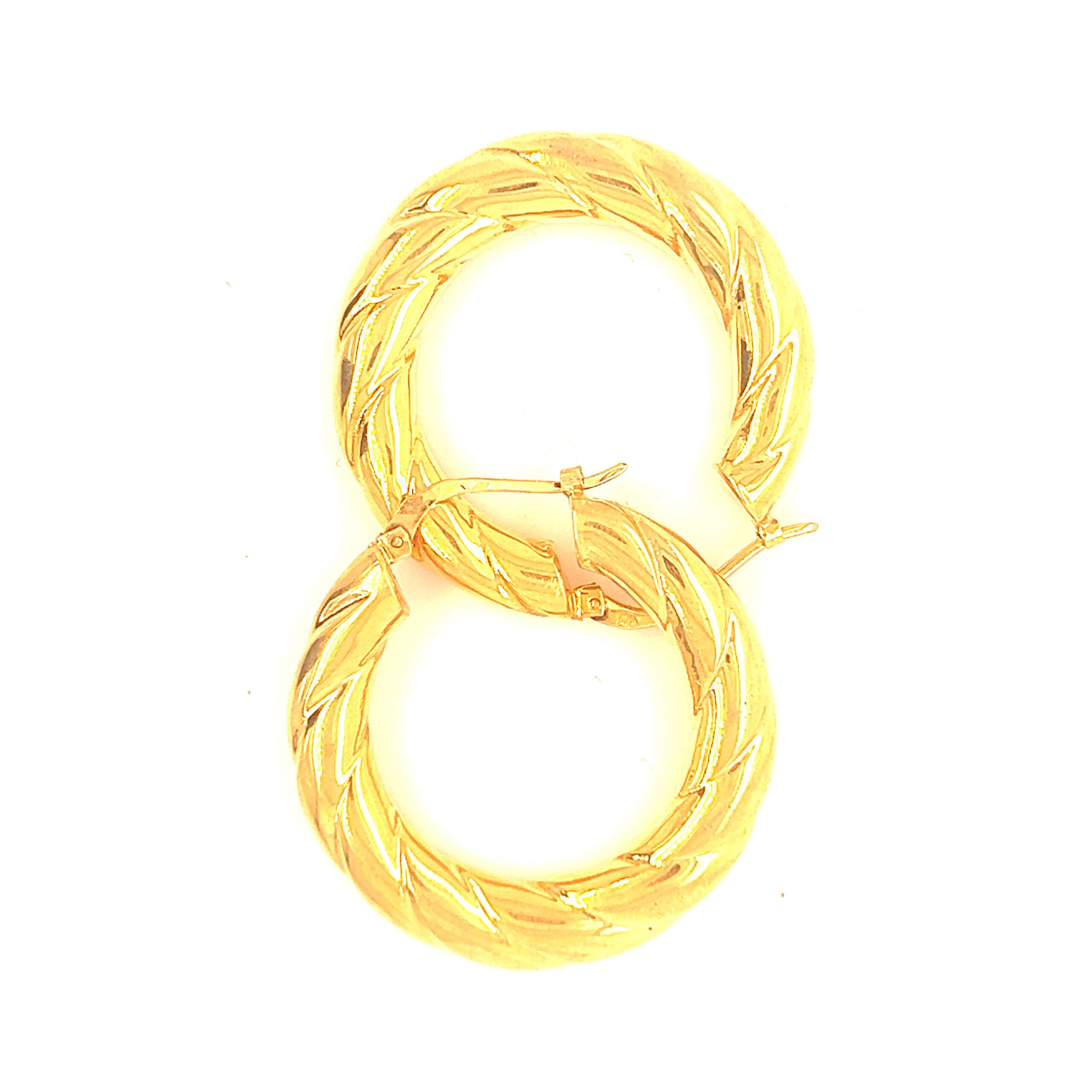 TWISTED HOOP EARRINGS