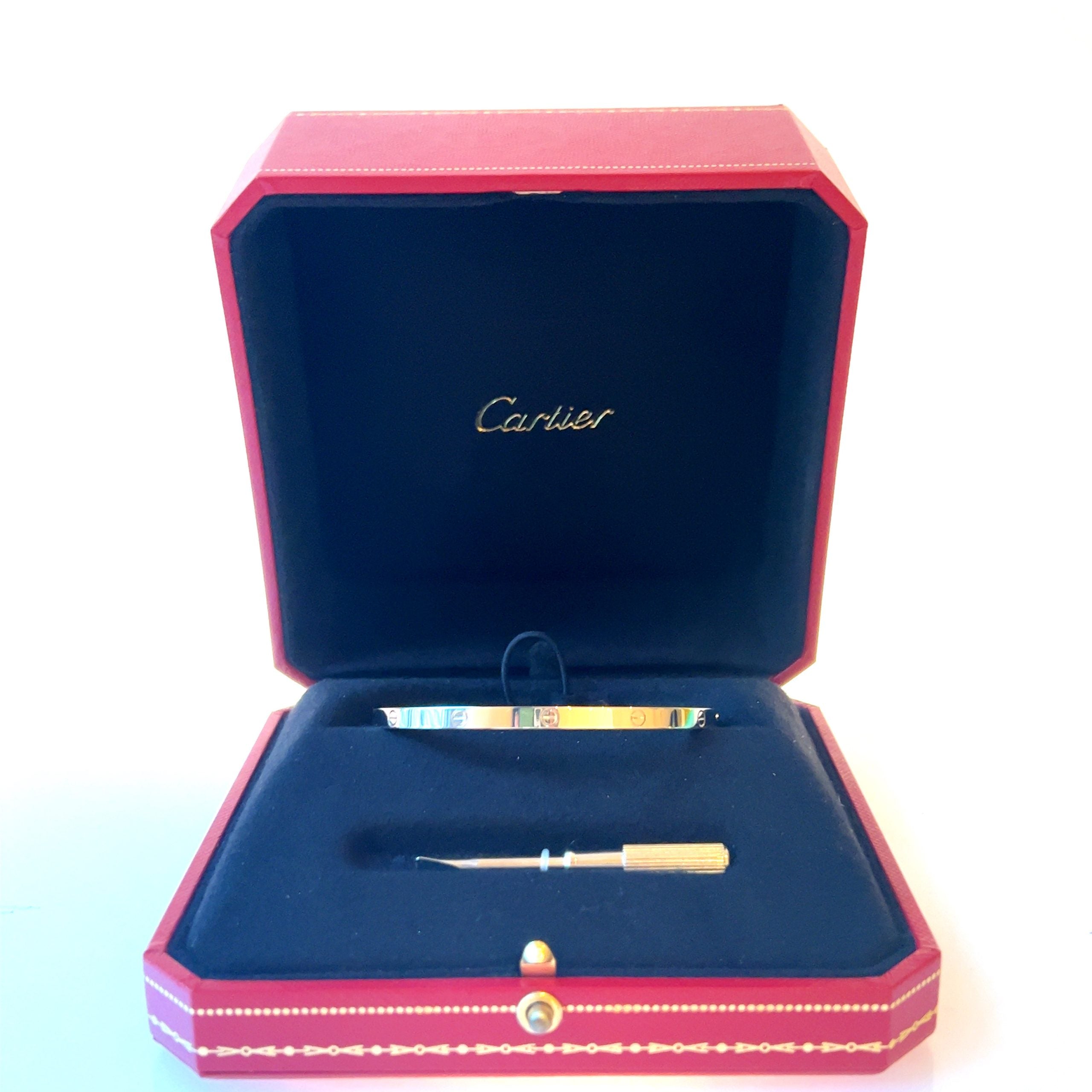 Love Bracelet Cartier White gold 18k Small