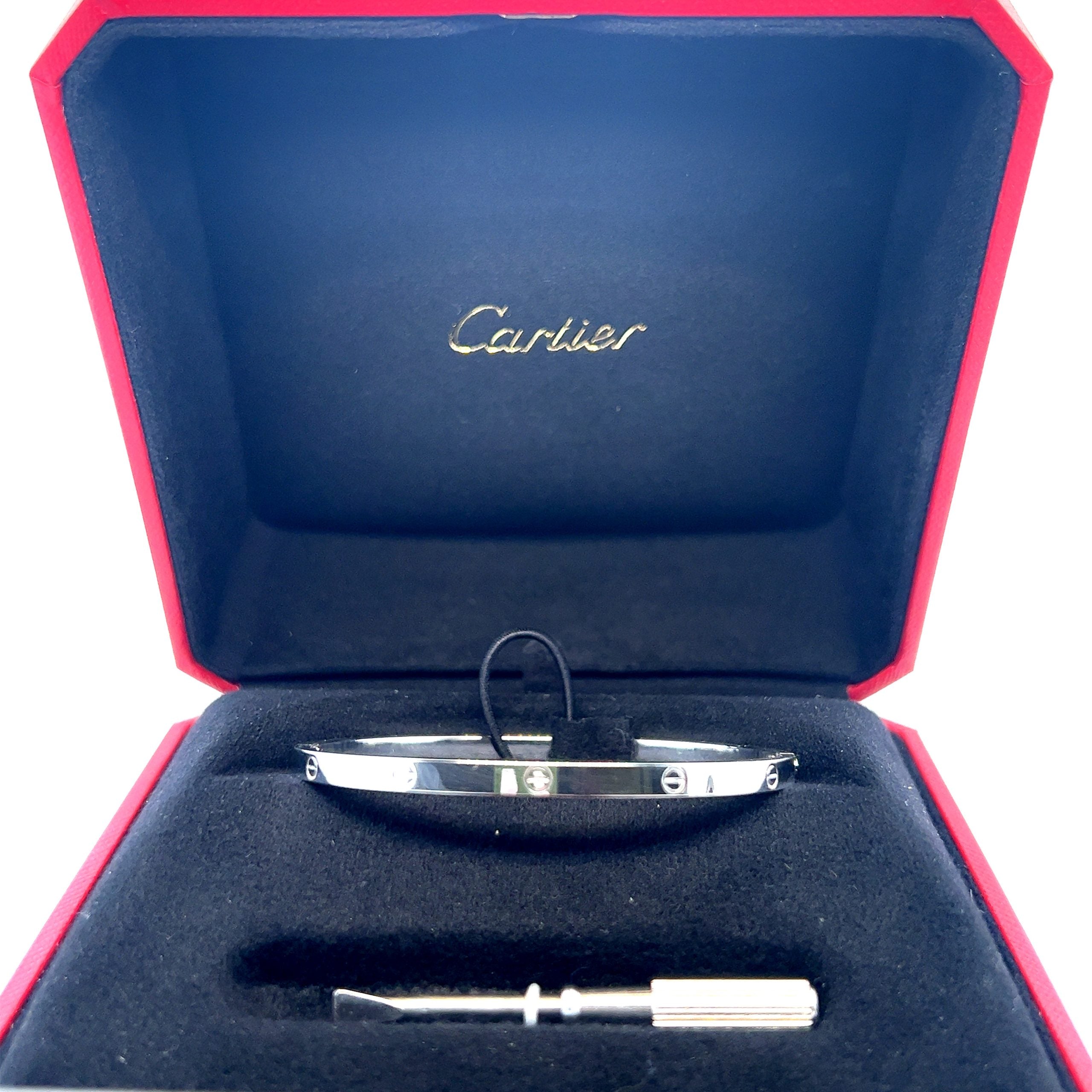 Love Bracelet Cartier White gold 18k Small