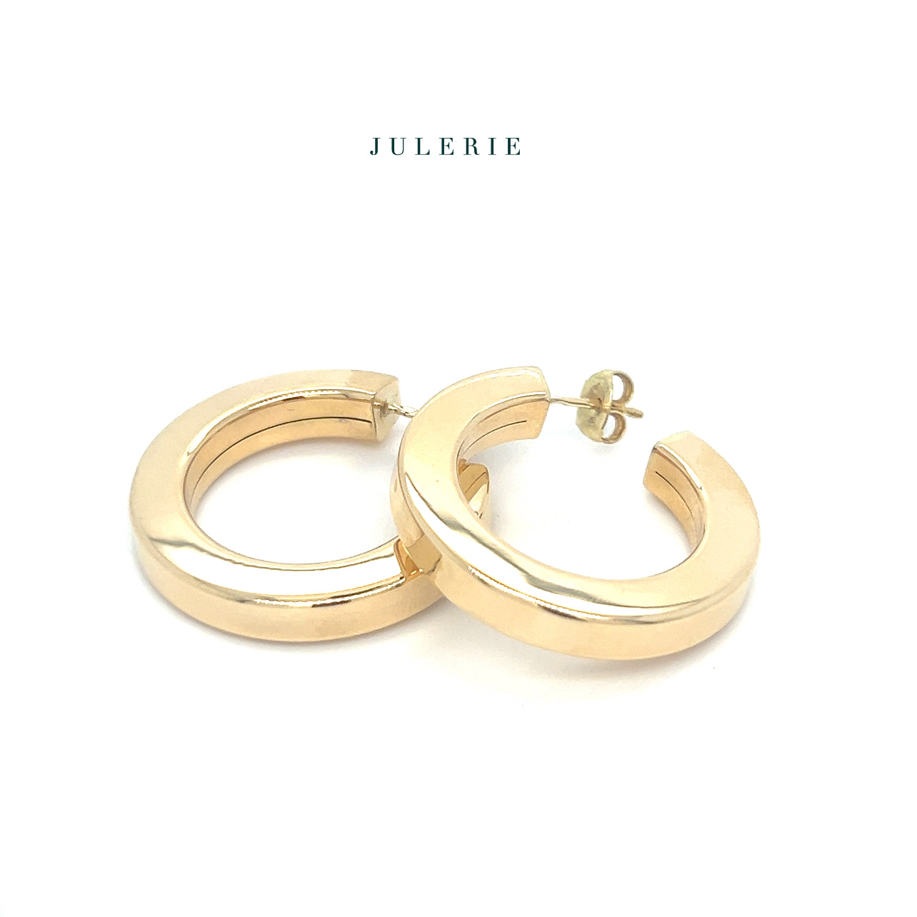 CHUNKY GOLDEN HOOP EARRINGS L
