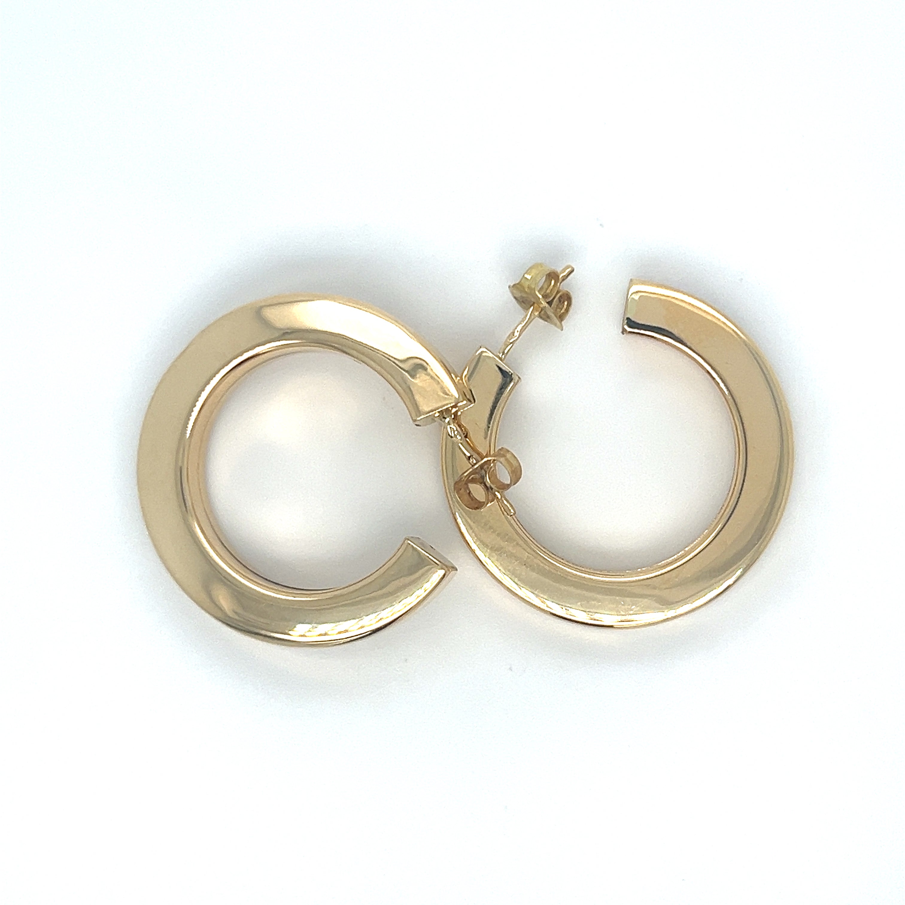 CHUNKY GOLDEN HOOP EARRINGS L