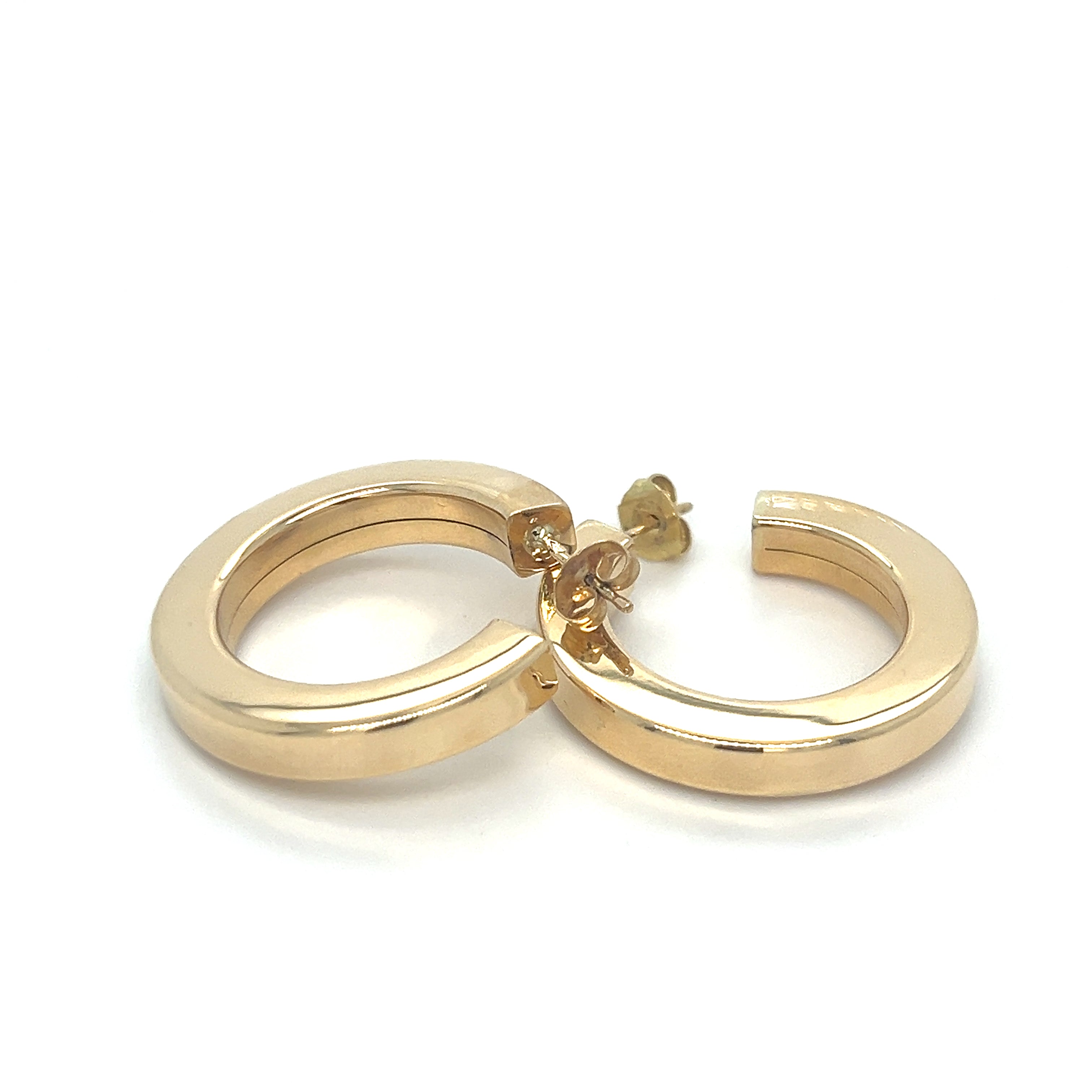 CHUNKY GOLDEN HOOP EARRINGS L