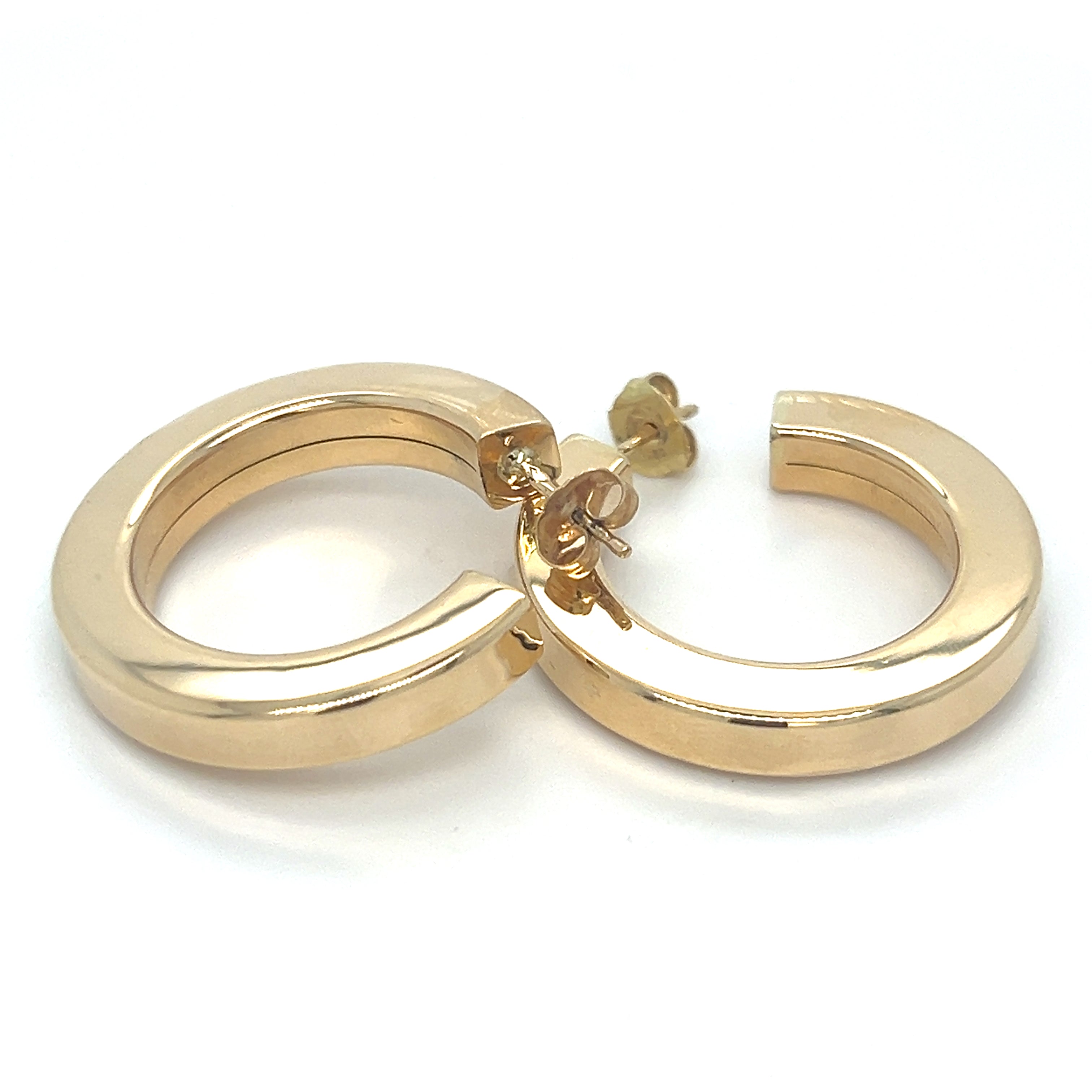 CHUNKY GOLDEN HOOP EARRINGS L