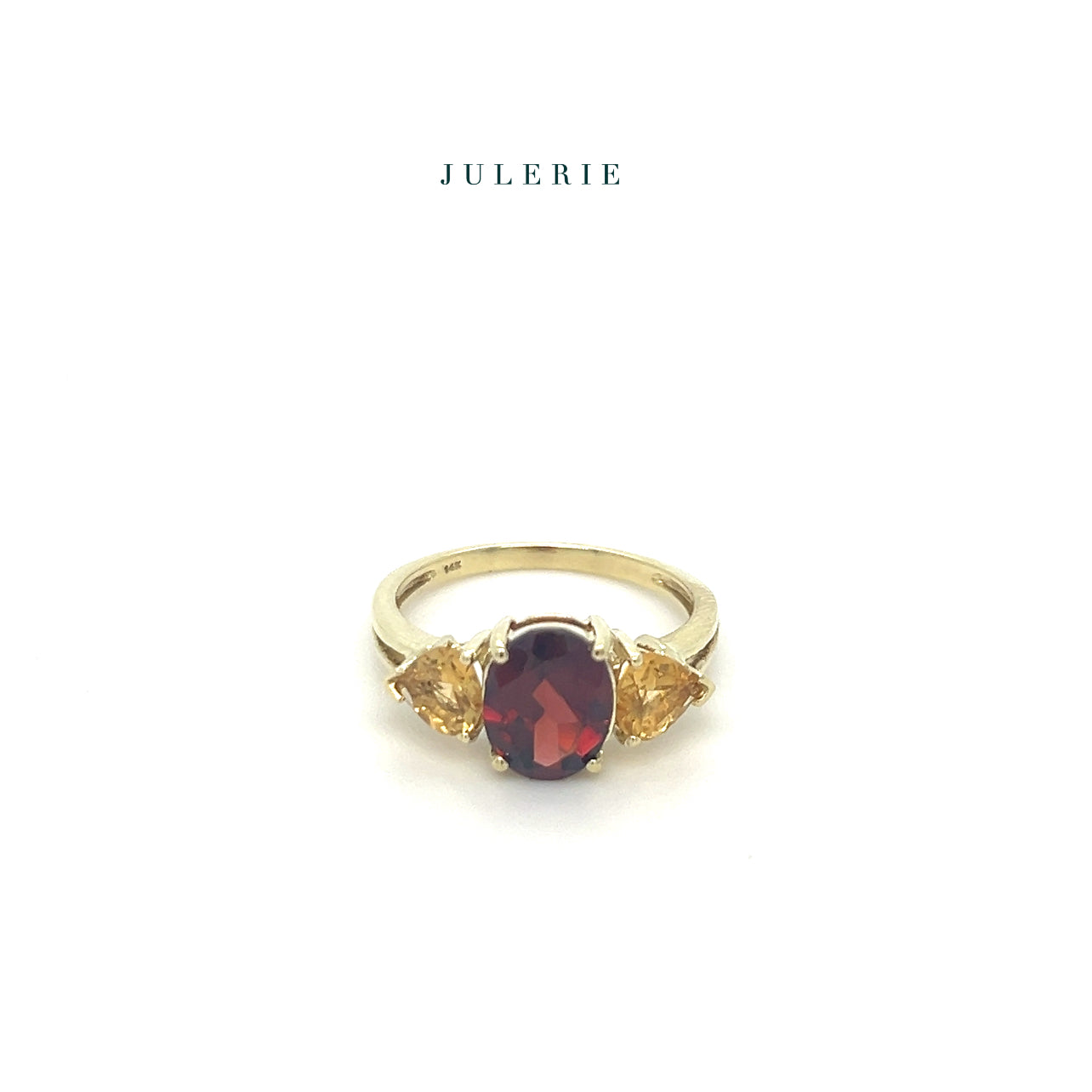 GARNET & CITRINE TRILOGY RING
