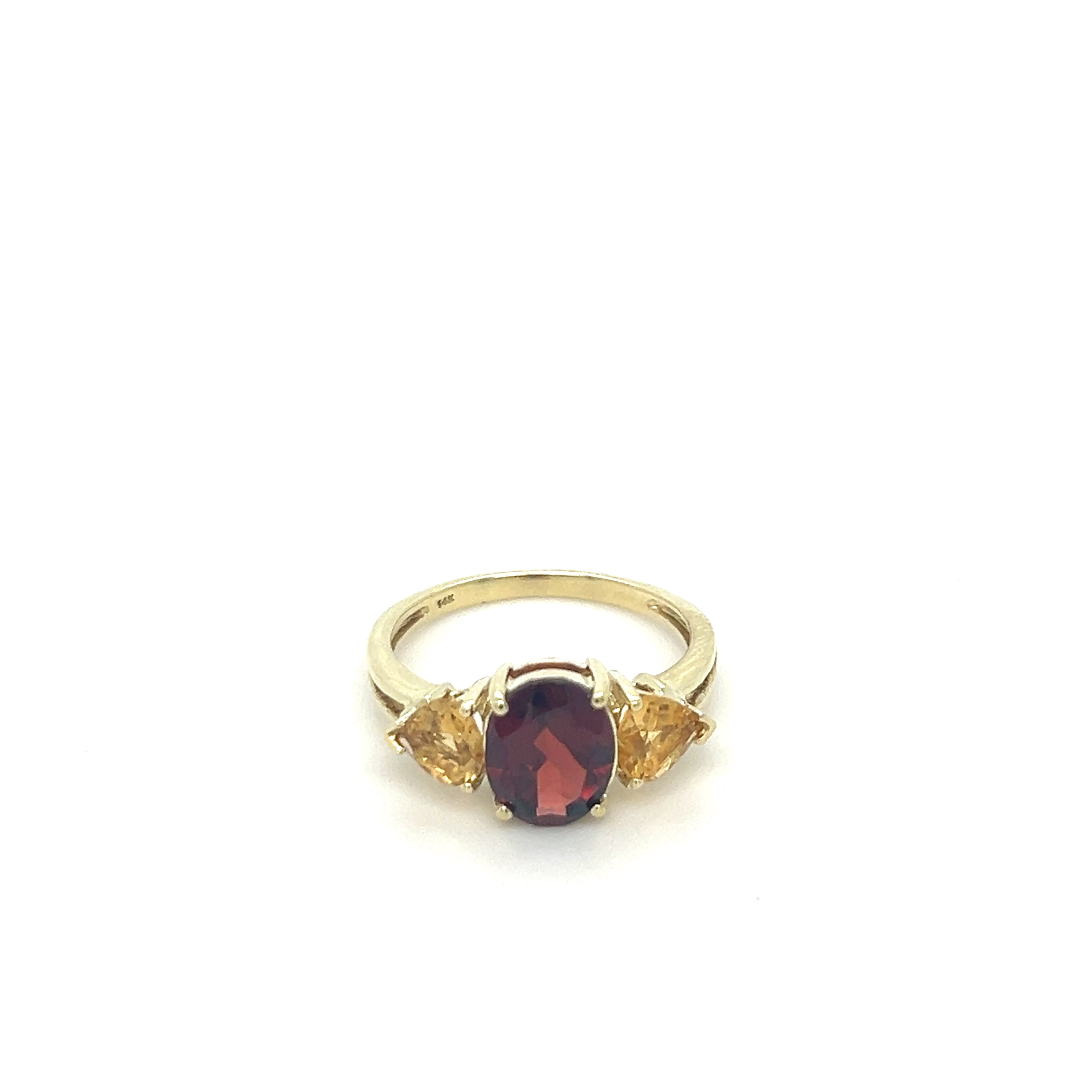 GARNET & CITRINE TRILOGY RING