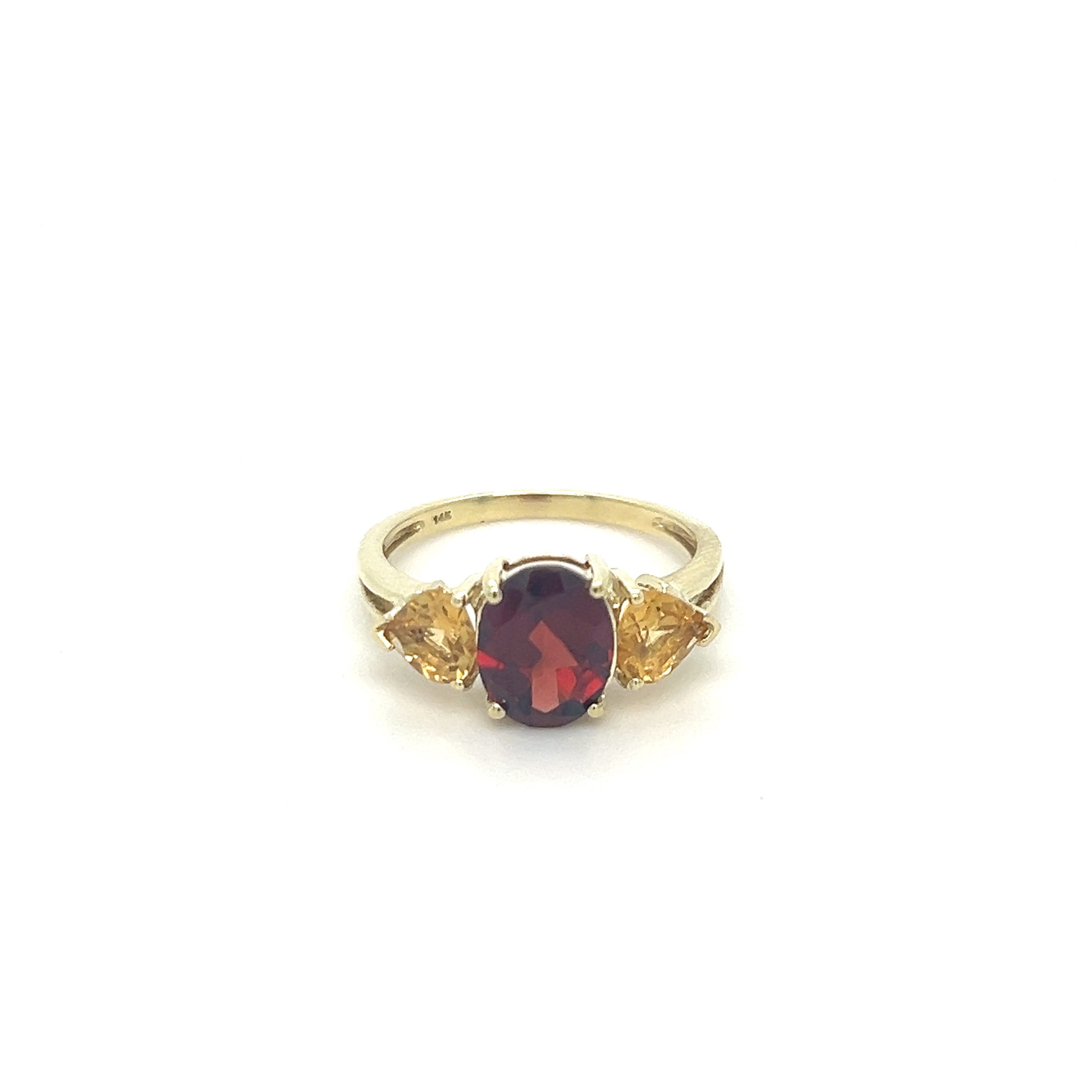GARNET & CITRINE TRILOGY RING