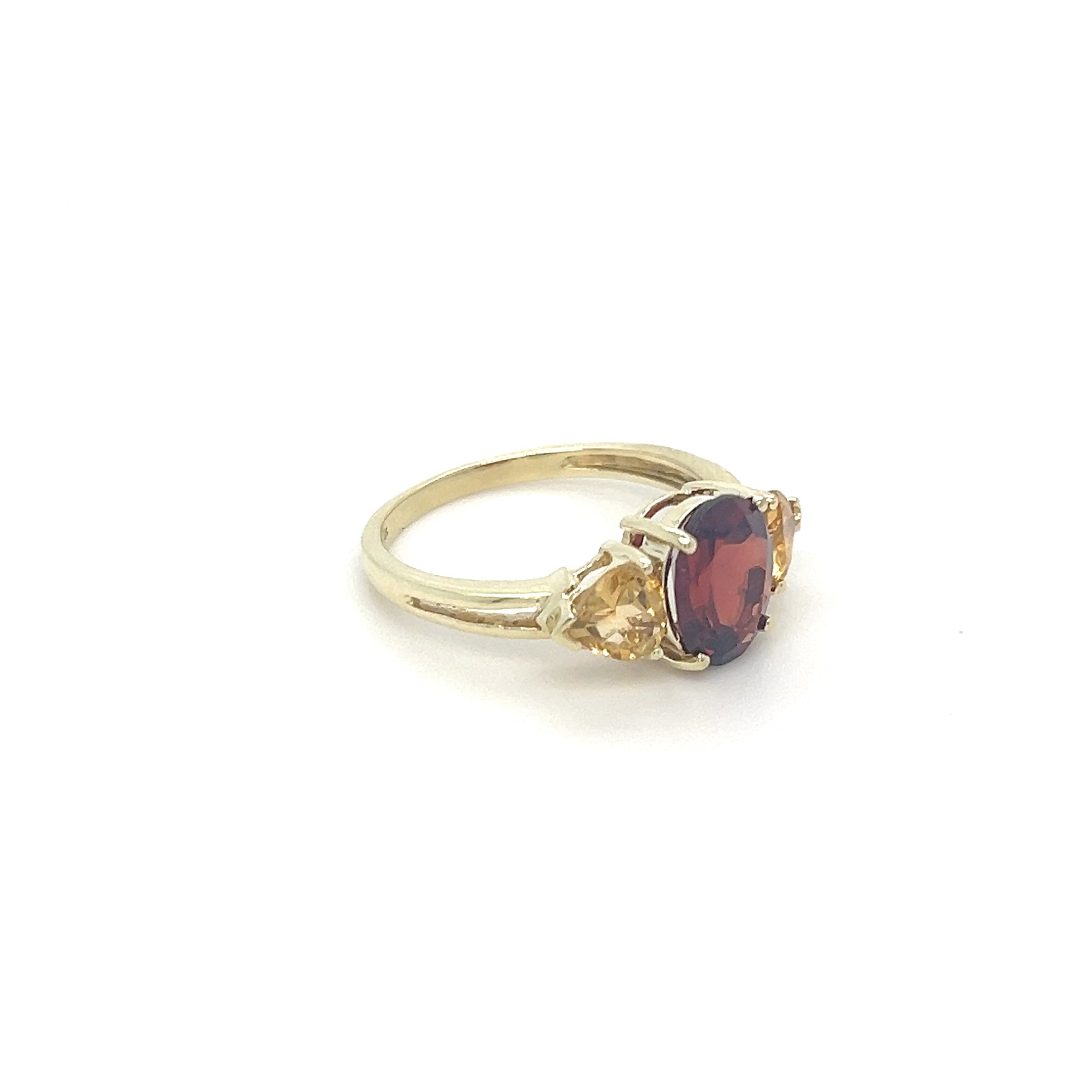 GARNET & CITRINE TRILOGY RING