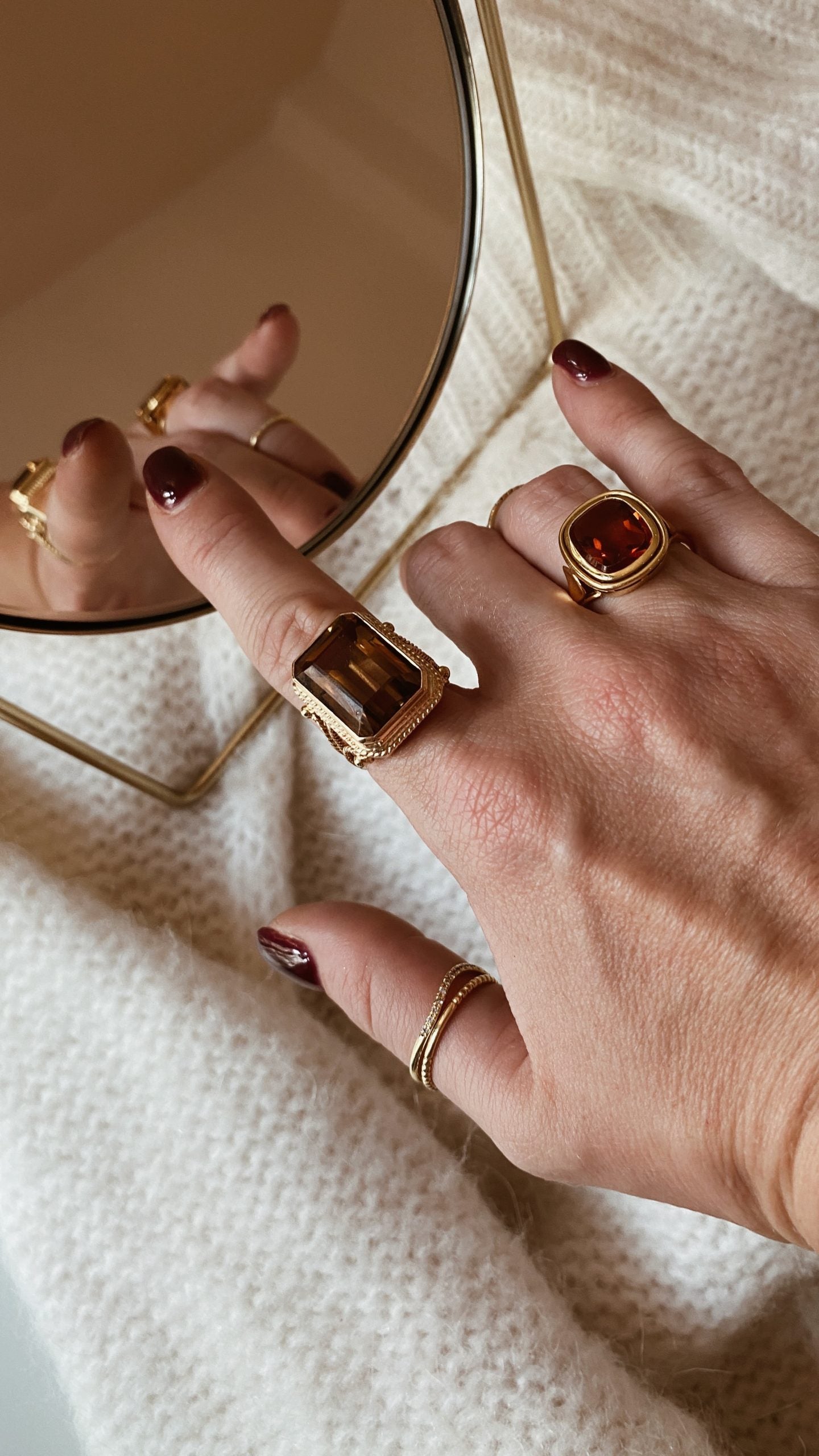 SMOKEY QUARTZ COCKTAIL RING