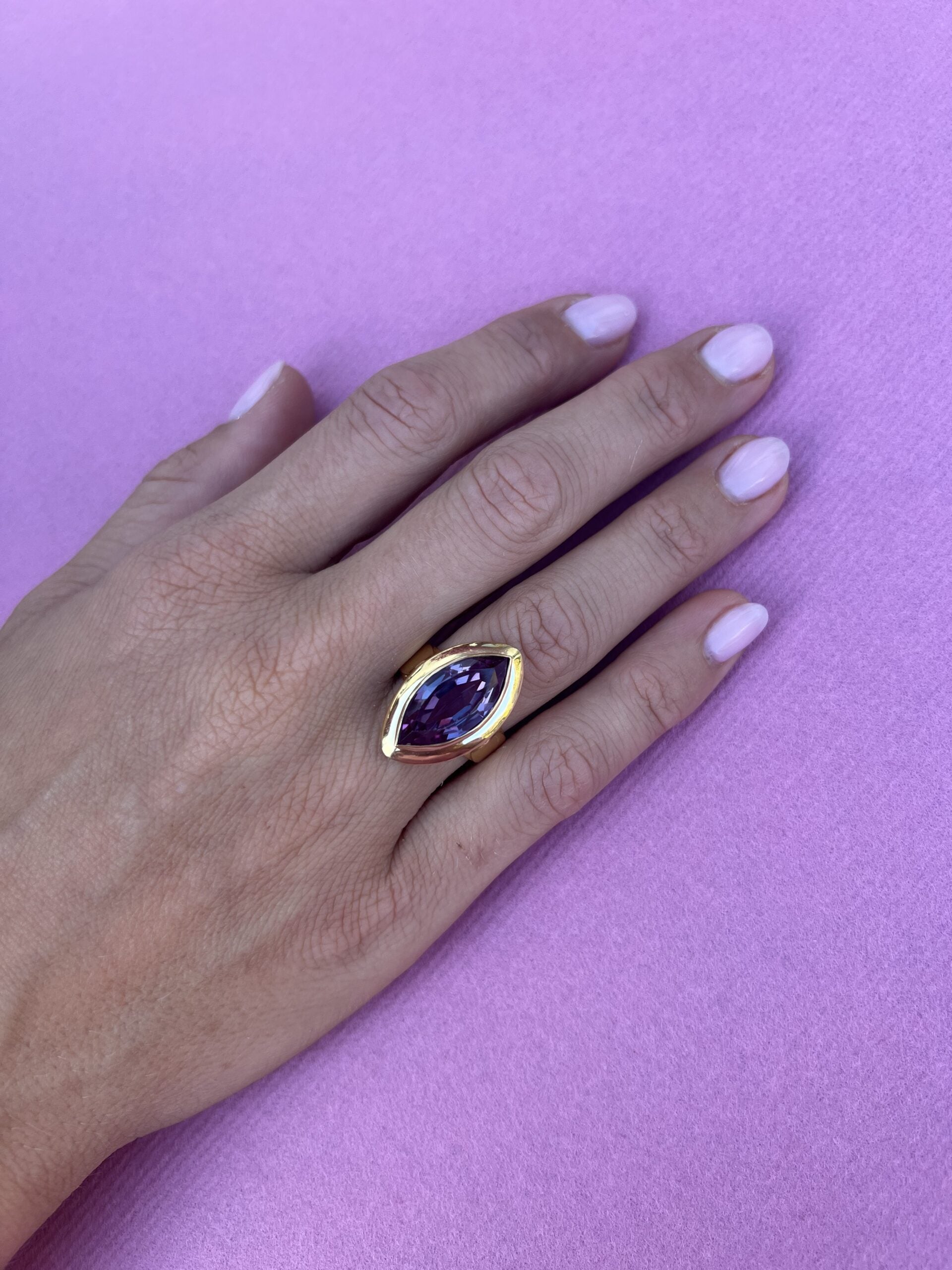AMETHIST MARQUISE STATEMENT RING