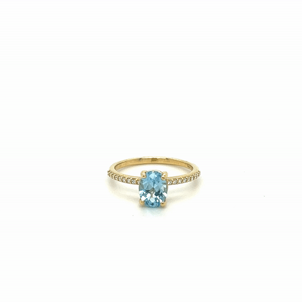 The "Anne" Blue Topaz Ring