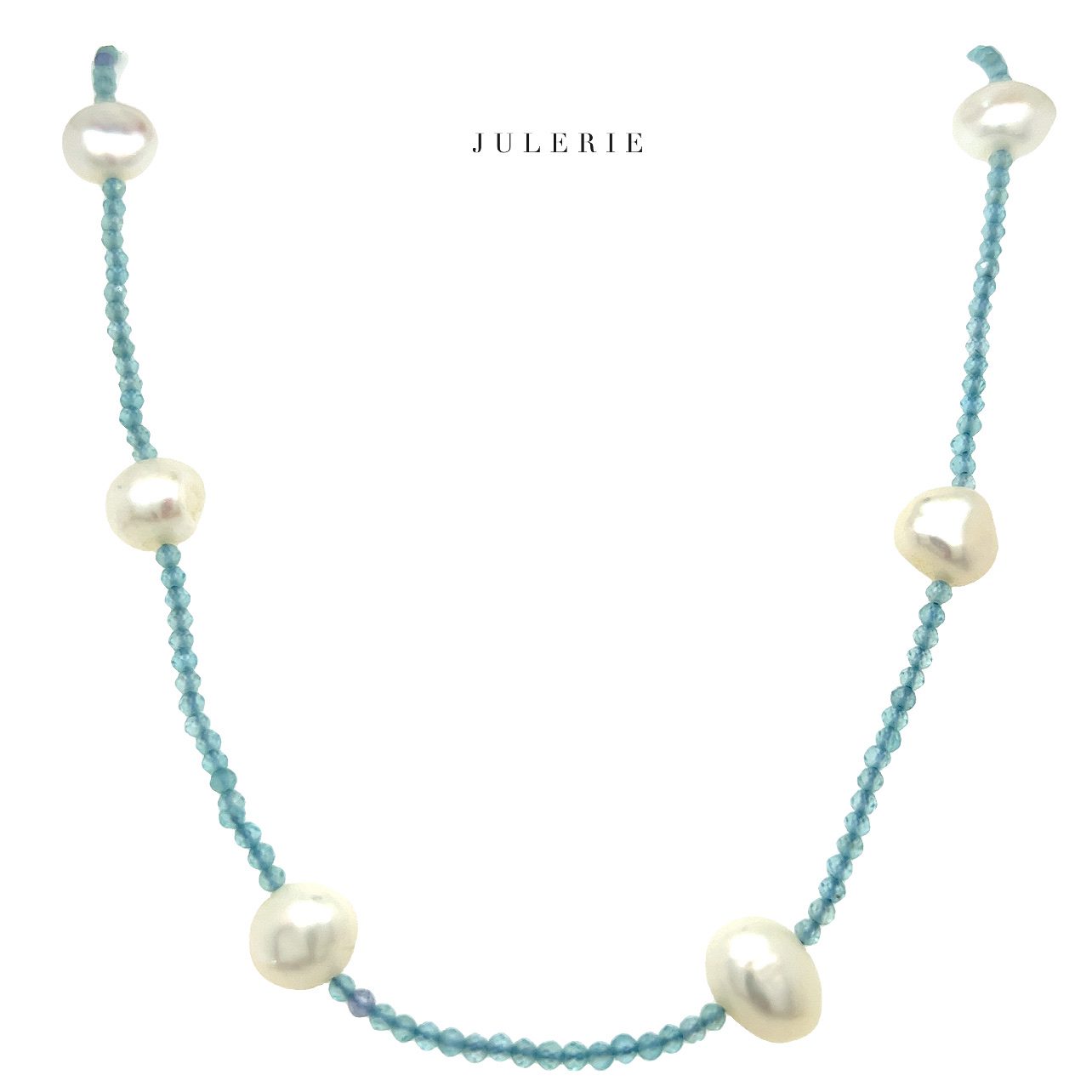 MAR GALLITI - APATITE & PEARL NECKLACE