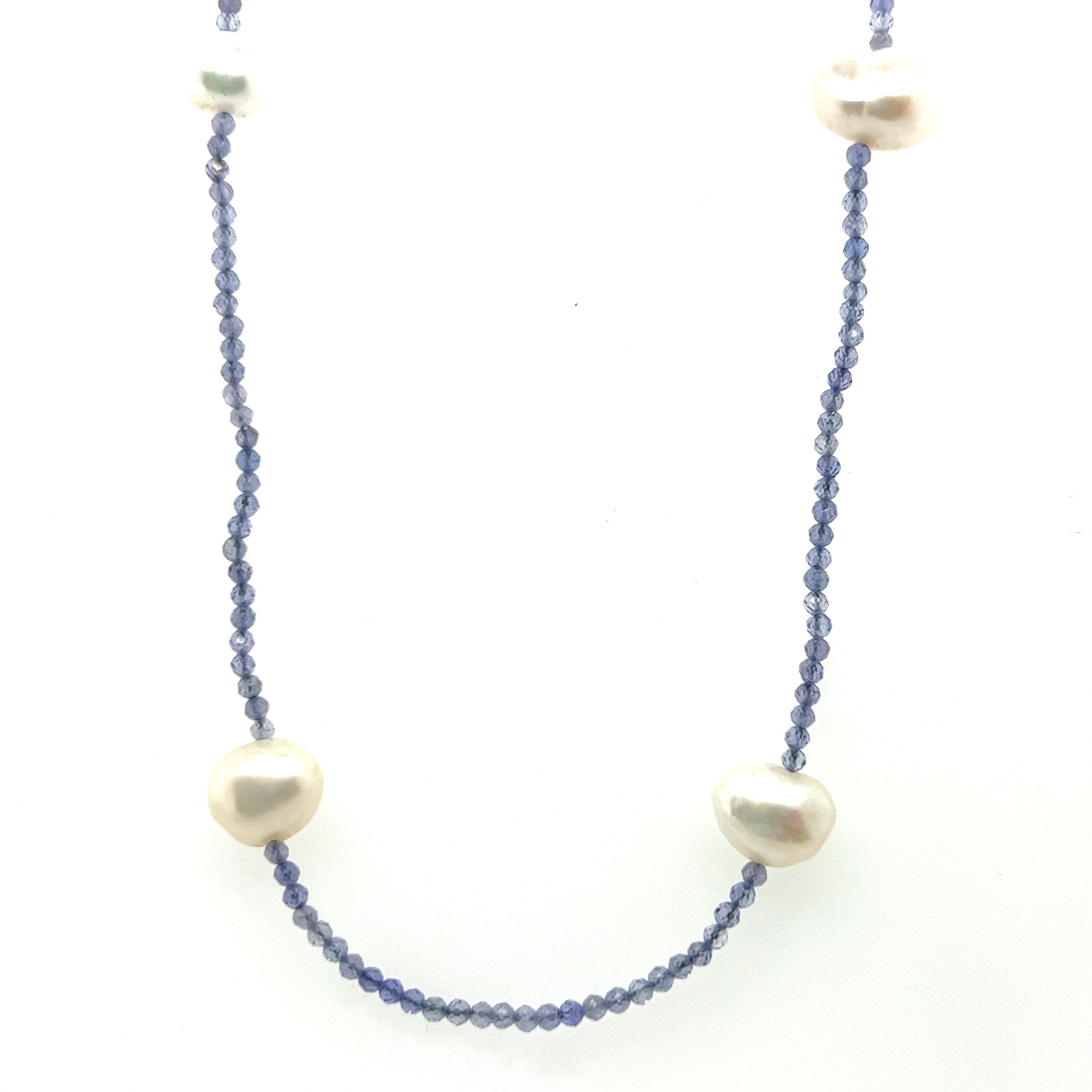 MAR GALLITI - SAPPHIRE & PEARL NECKLACE