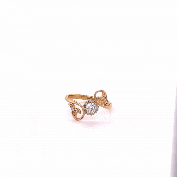 CURLY DIAMOND VINTAGE RING