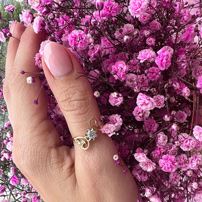 CURLY DIAMOND VINTAGE RING