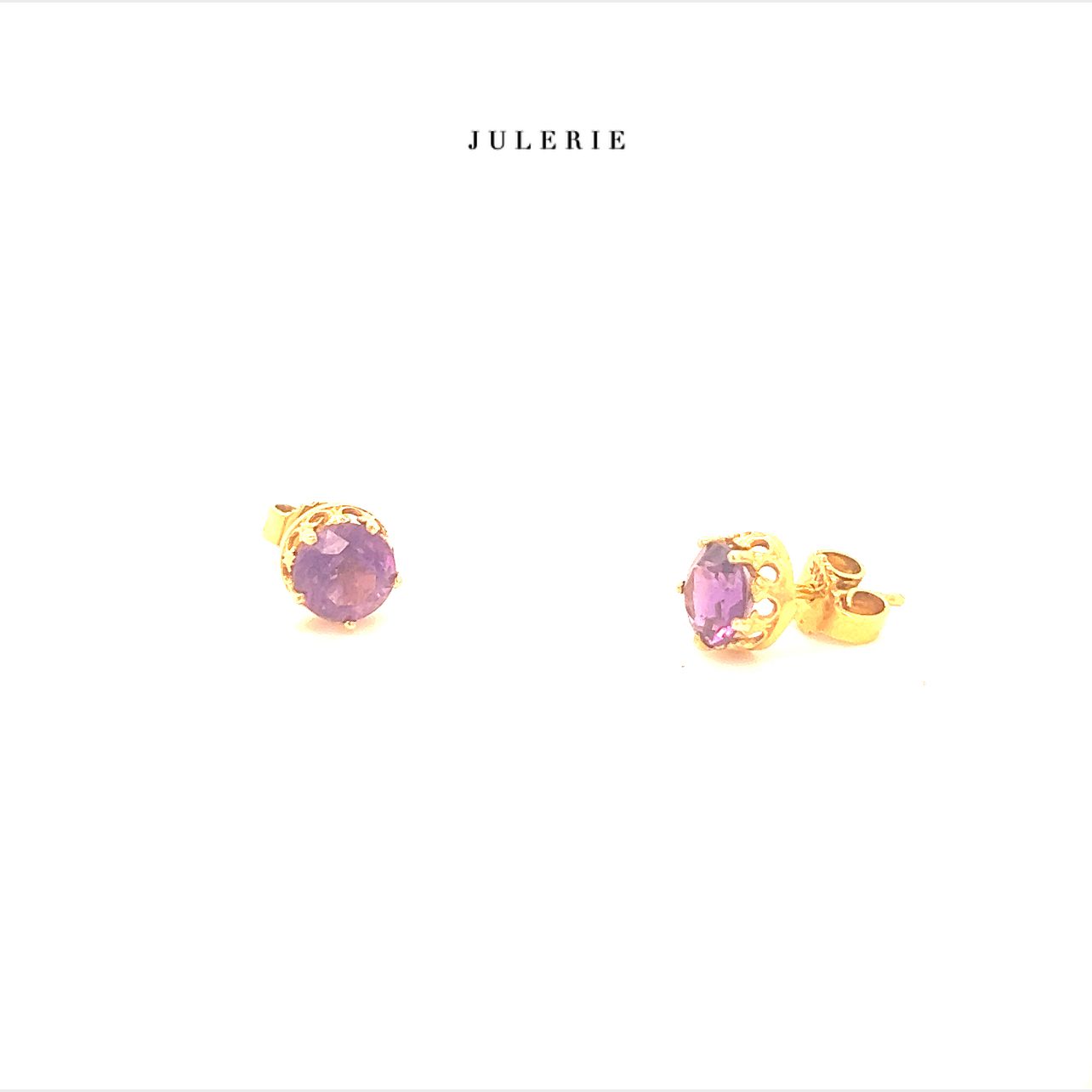 AMETHYST VINTAGE STUDS