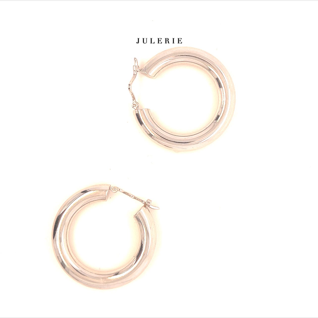 White Gold Big Hoops