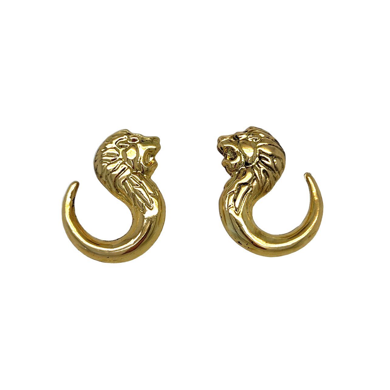 VINTAGE GOLD LION EARRINGS
