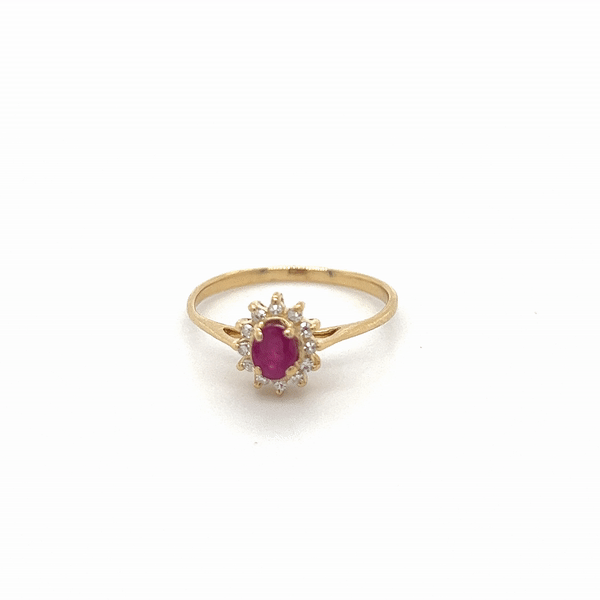 Ruby Diamond Diana Ring