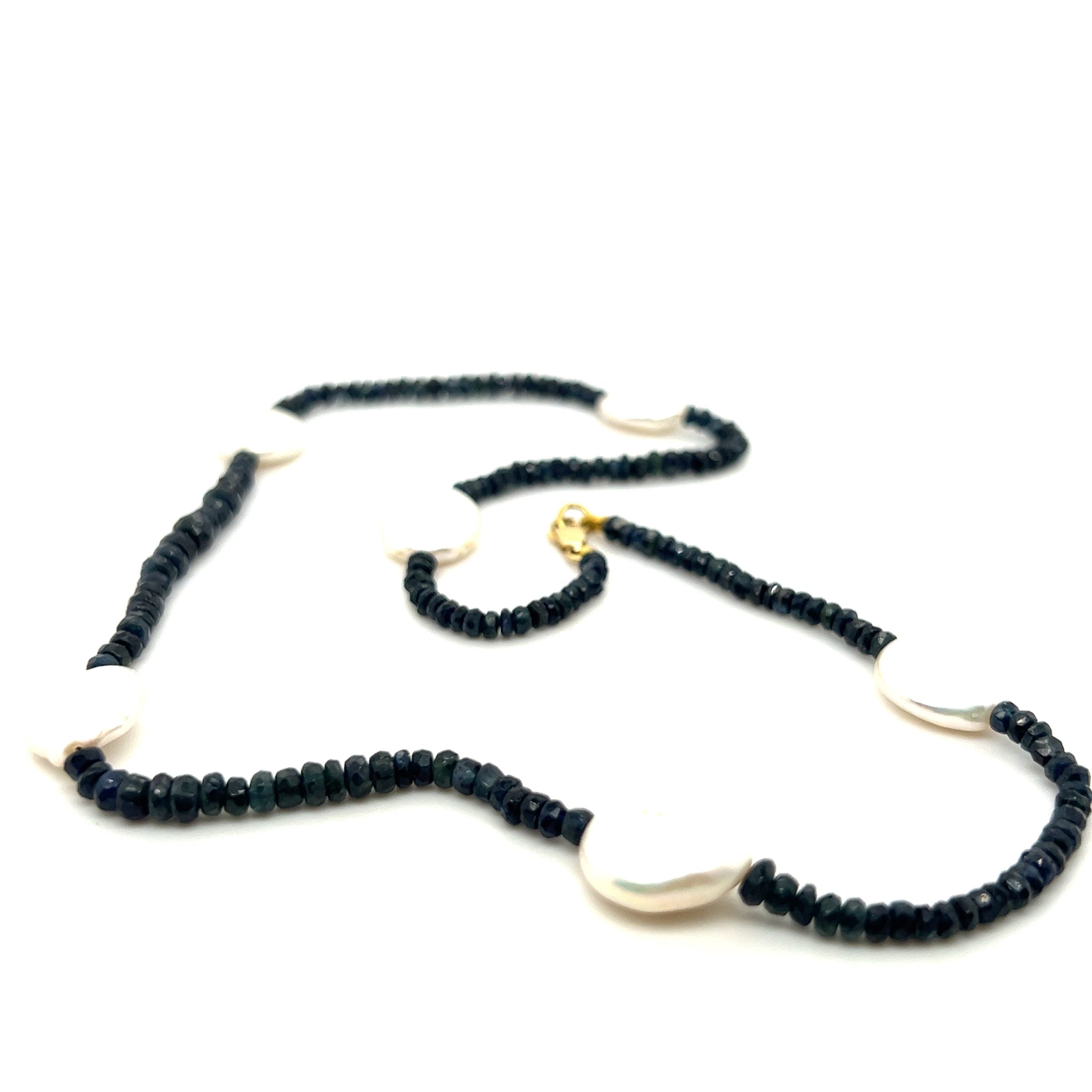 MAR GALLITI - SAPPHIRE & PEARL NECKLACE