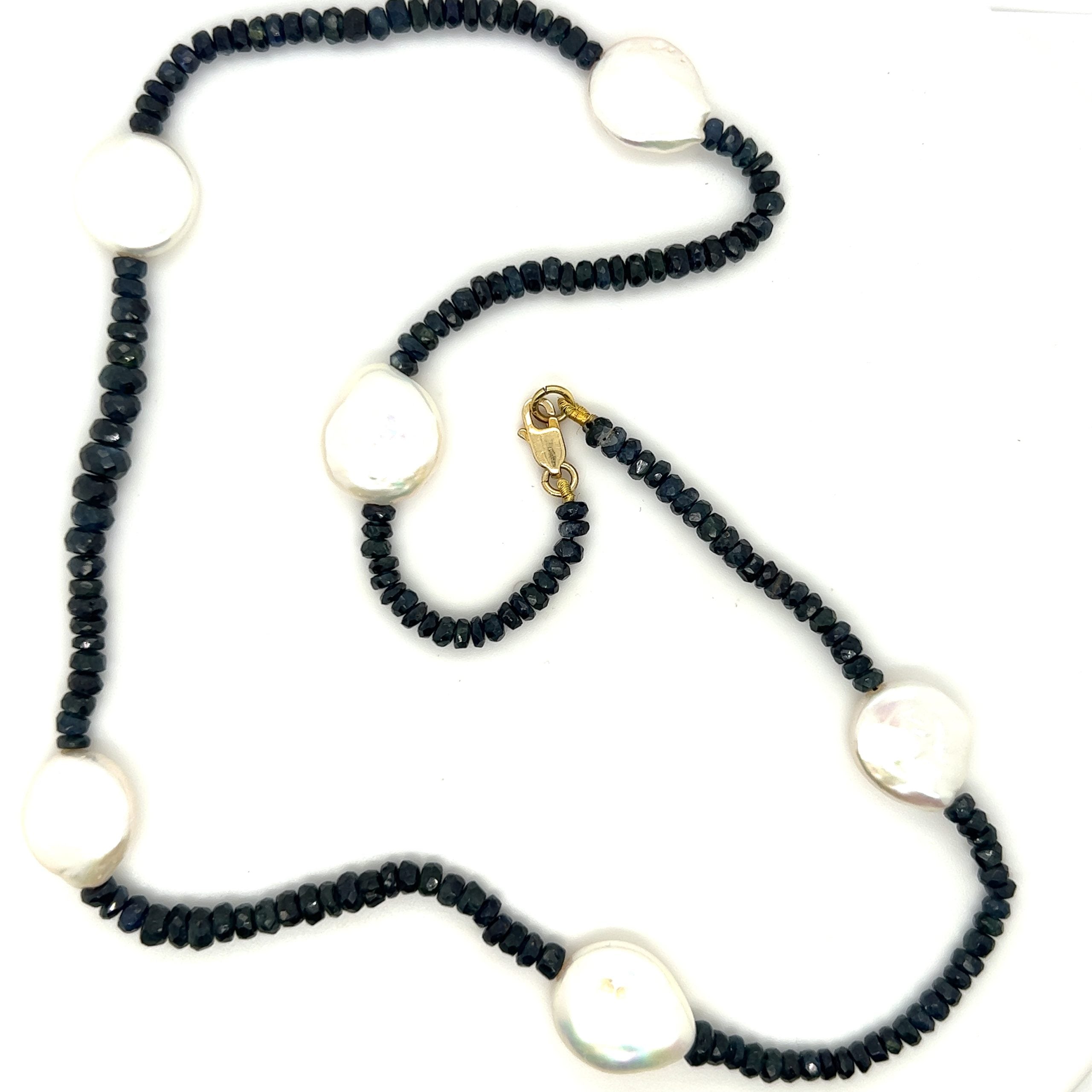 MAR GALLITI - SAPPHIRE & PEARL NECKLACE