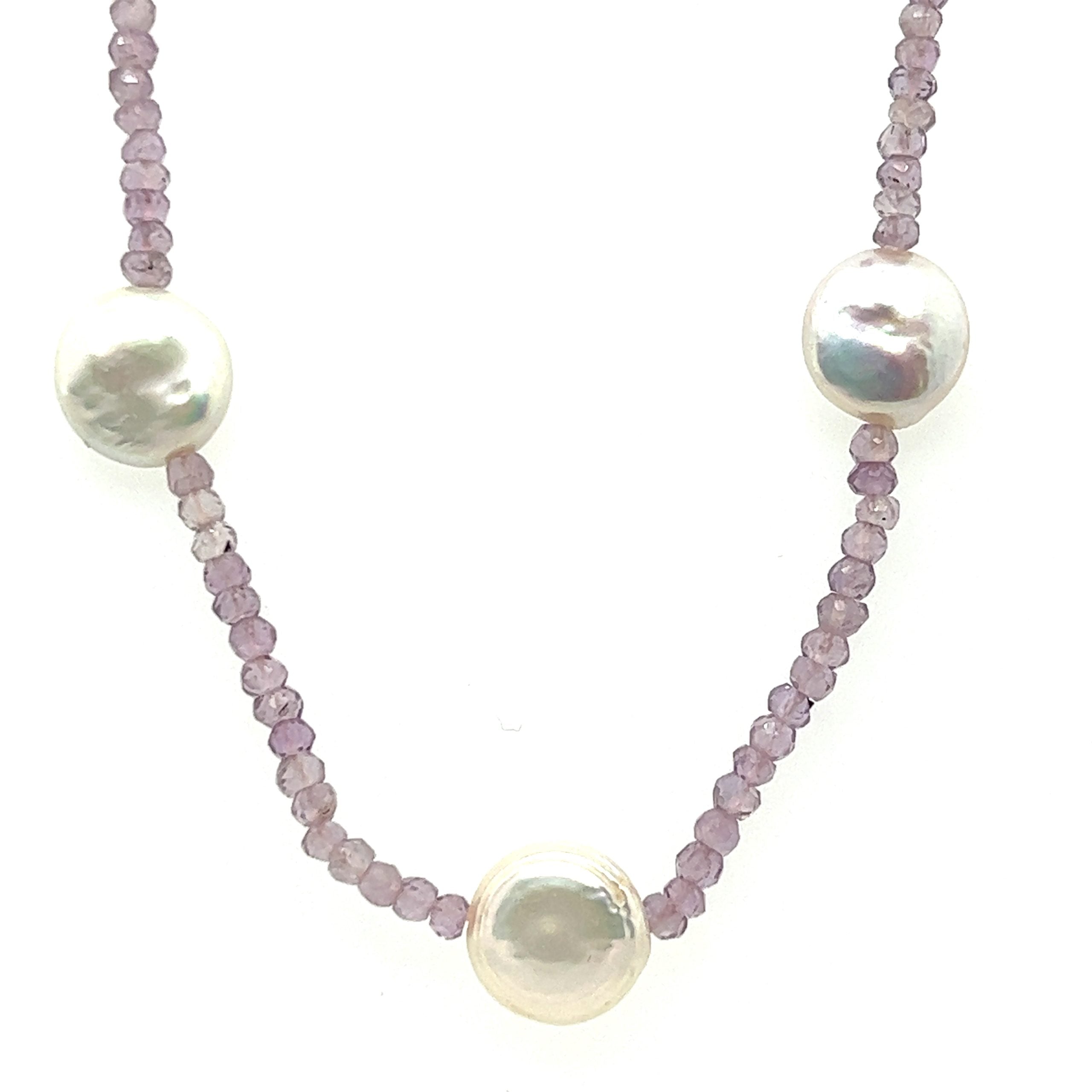 MAR GALLITI - AMETHYST & PEARL NECKLACE