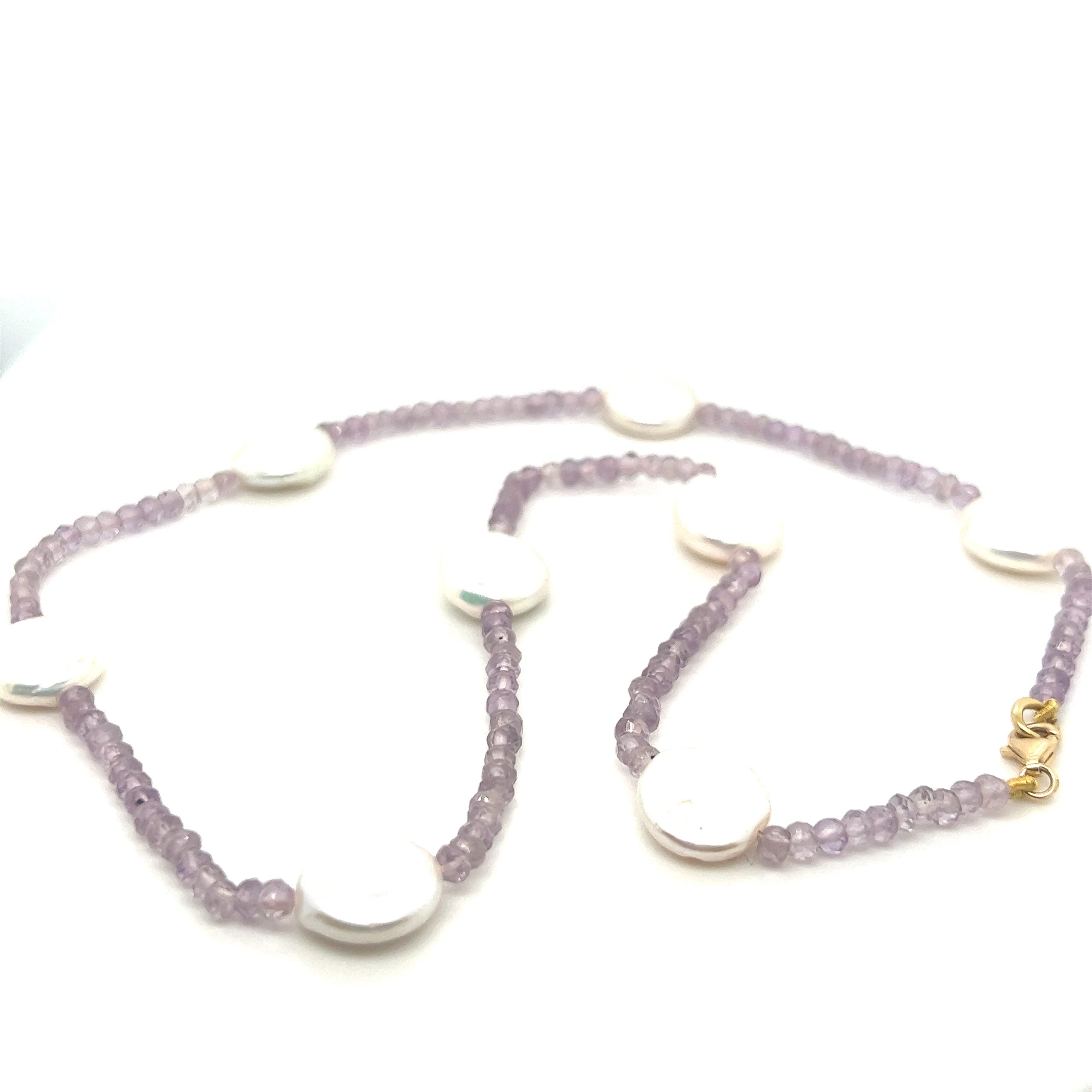 MAR GALLITI - AMETHYST & PEARL NECKLACE