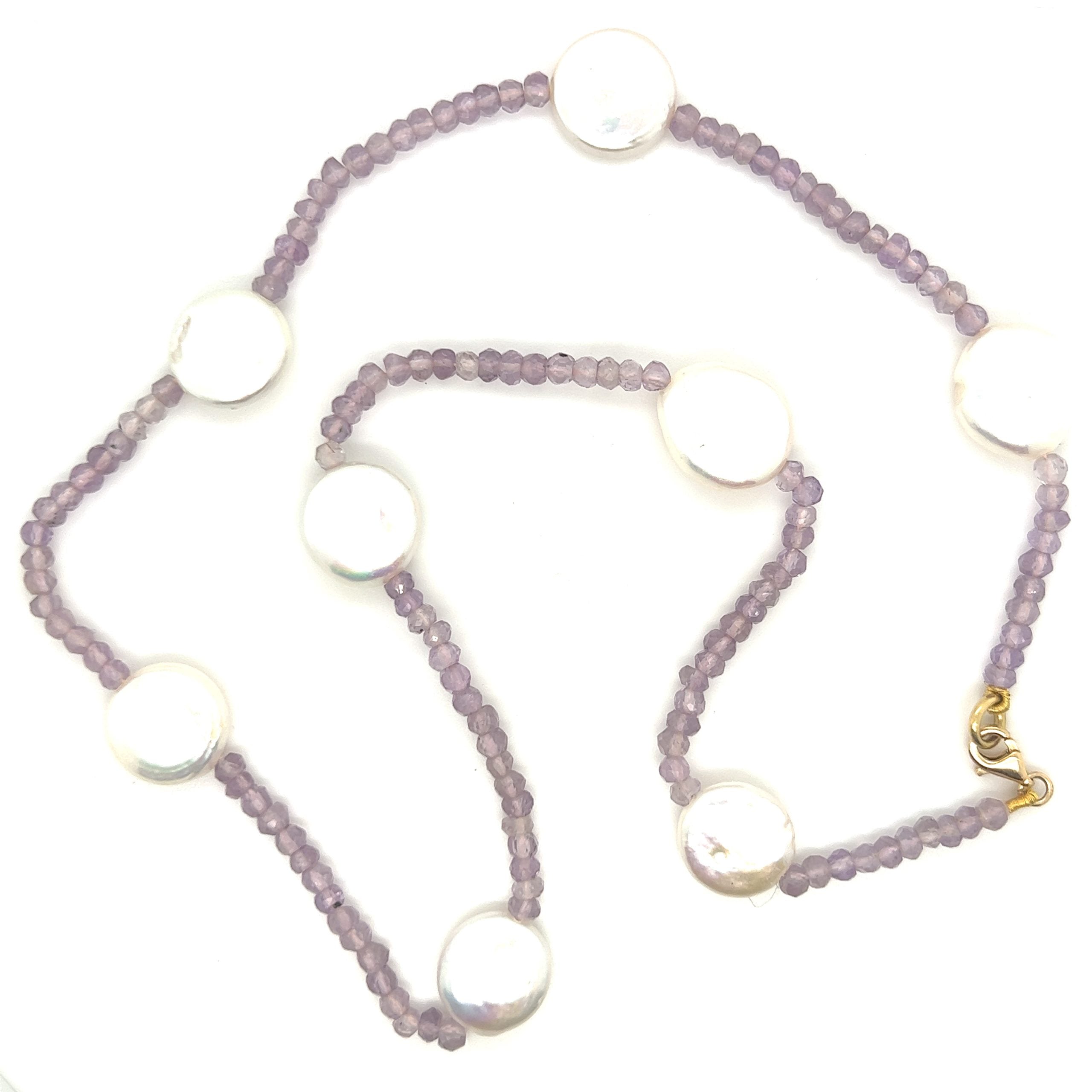 MAR GALLITI - AMETHYST & PEARL NECKLACE