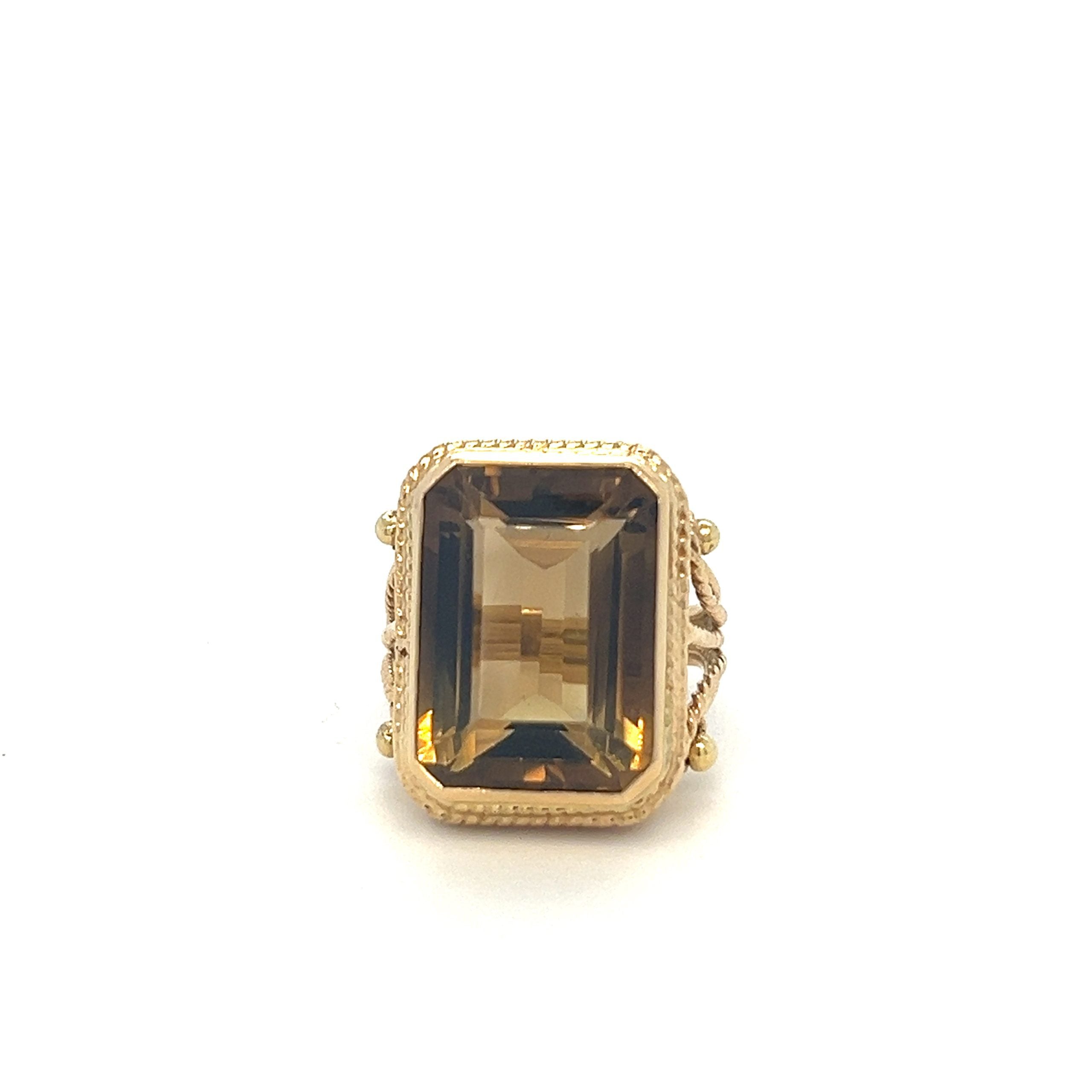 SMOKEY QUARTZ COCKTAIL RING
