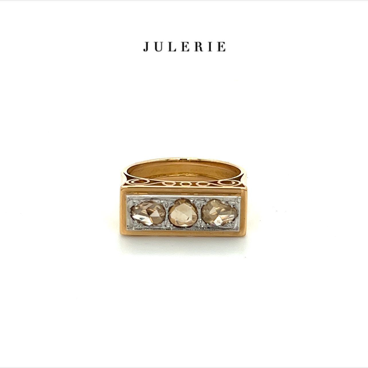 ROSE CUT TRILOGY DIAMOND RING