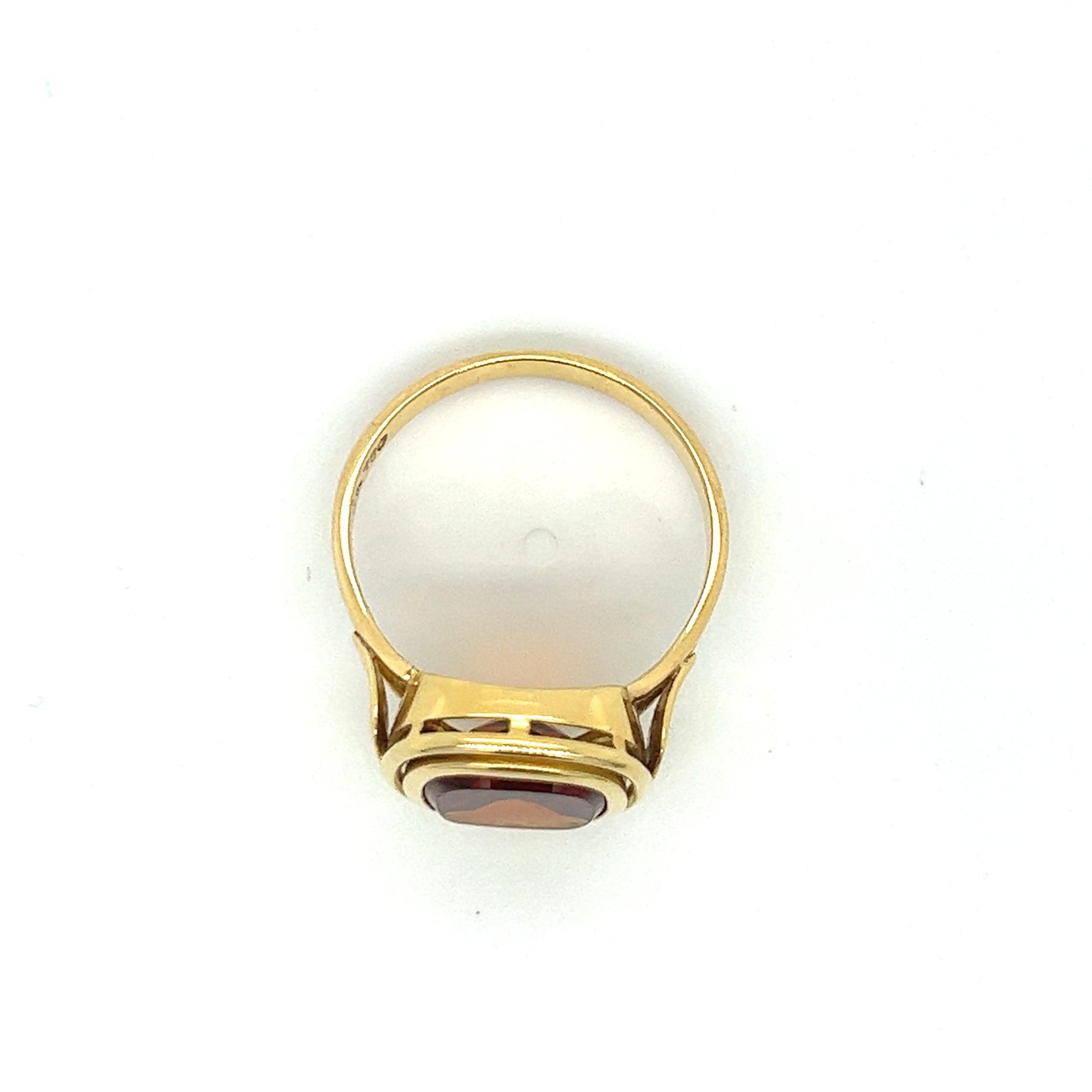 VINTAGE CITRINE SOLITAIRE RING