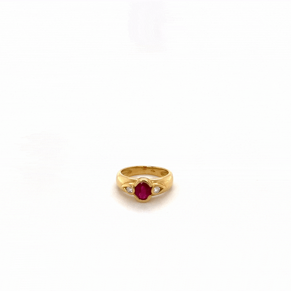 RUBY & DIAMOND VINTAGE RING