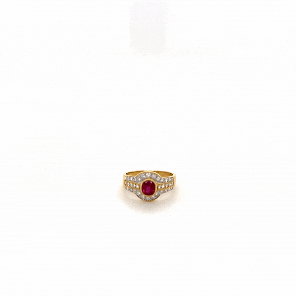 RUBY & DIAMOND PAVE RING