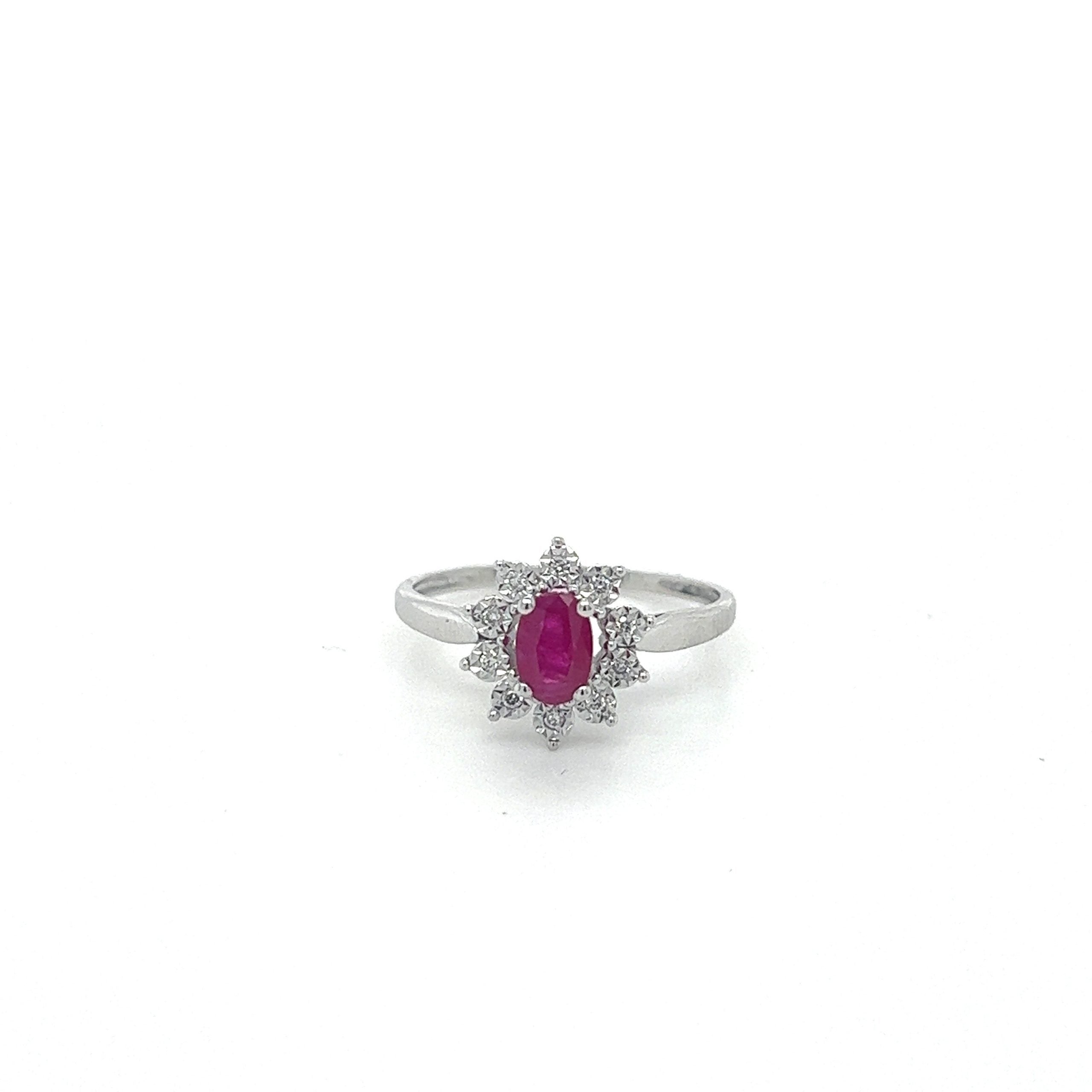Ruby and Diamond Diana Ring