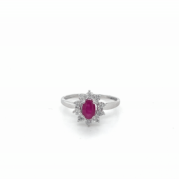 Ruby and Diamond Diana Ring