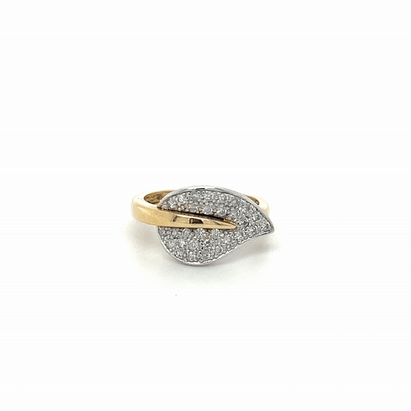 DIAMOND LEAF RING