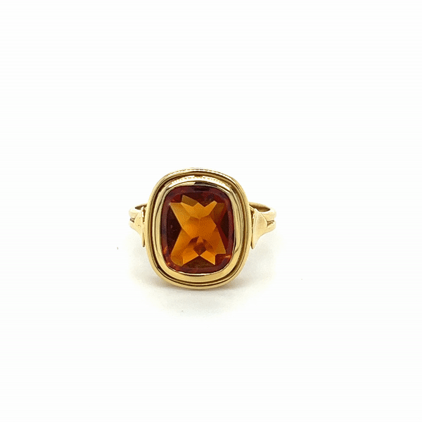 VINTAGE CITRINE SOLITAIRE RING