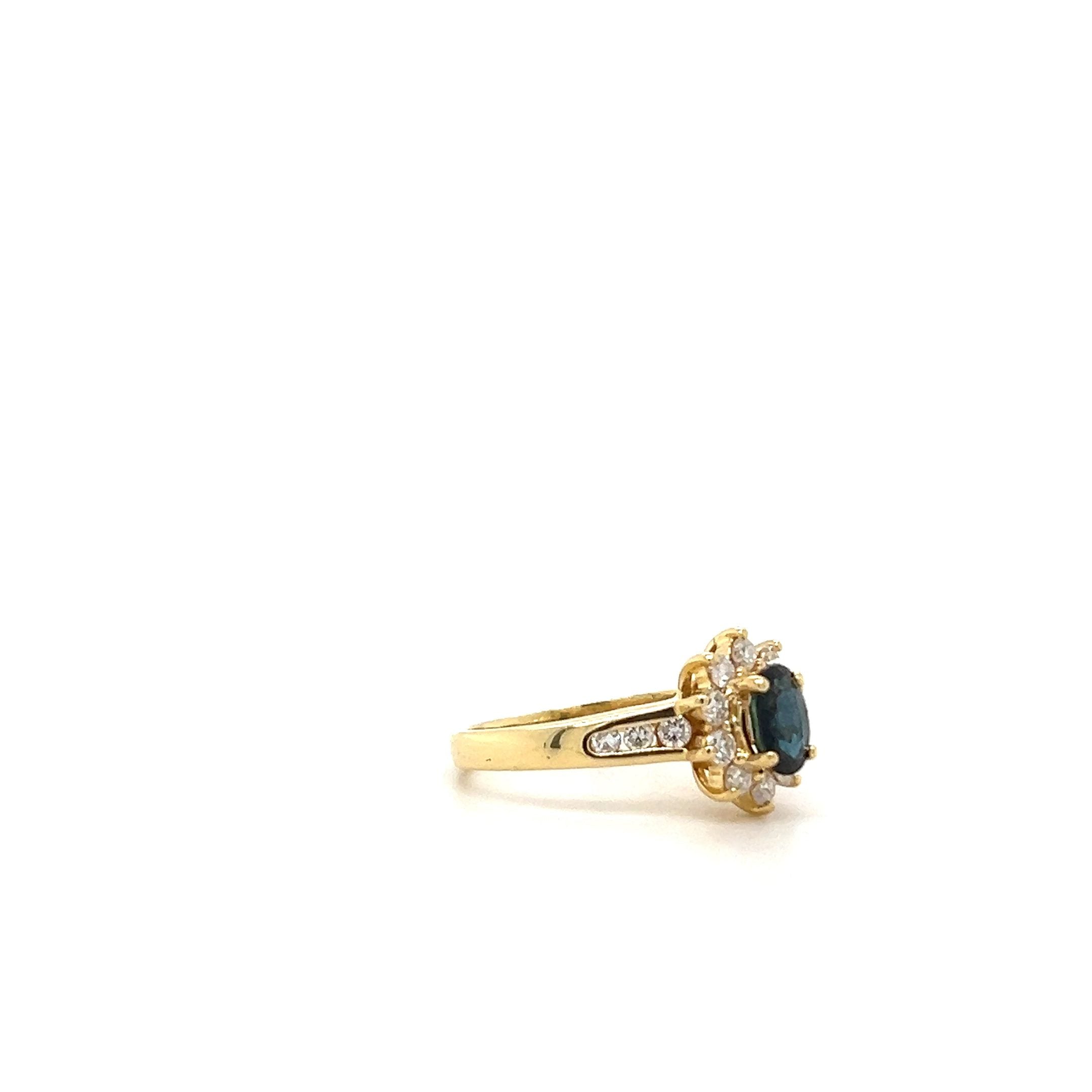 DIAMOND & SAPPHIRE DIANA RING