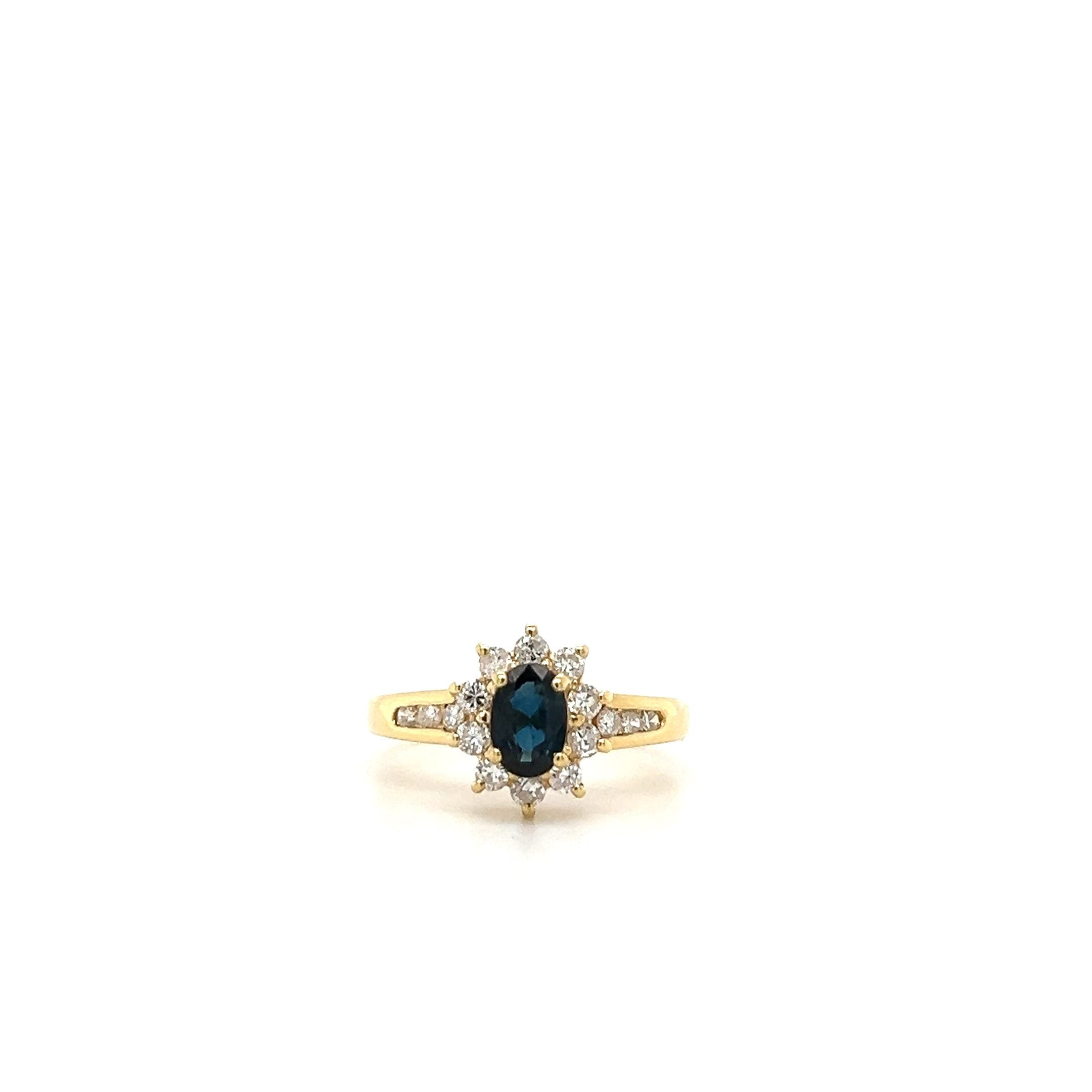 DIAMOND & SAPPHIRE DIANA RING