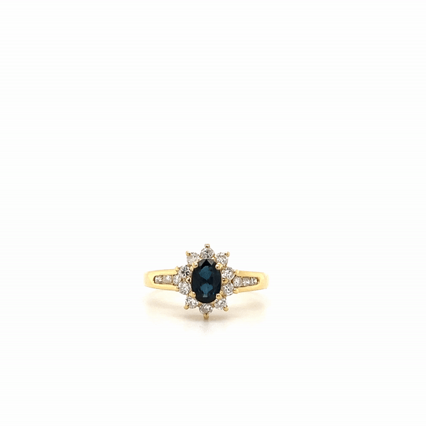 DIAMOND & SAPPHIRE DIANA RING
